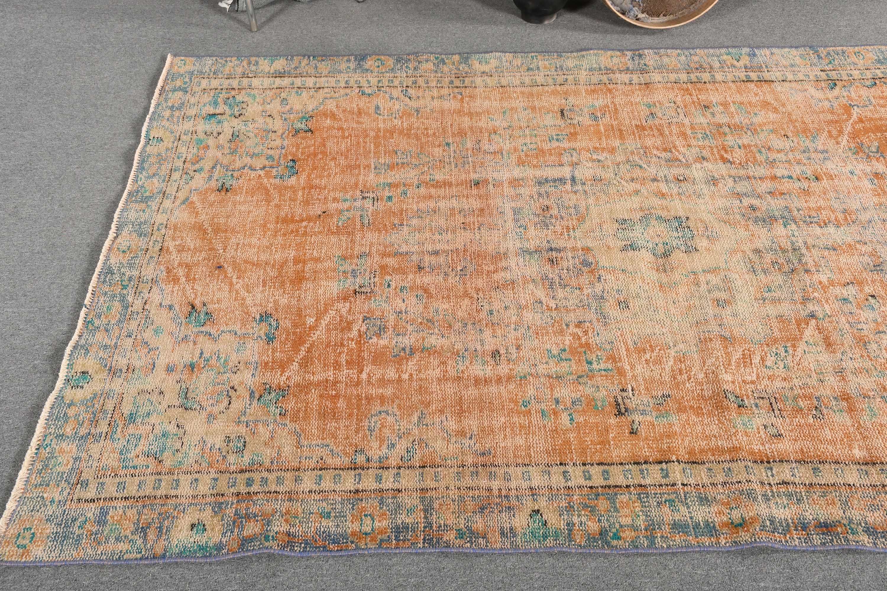 Yer Halıları, Yatak Odası Halıları, 5.1x8 ft Büyük Halılar, Vintage Halı, Yemek Odası Halısı, Doğal Halı, Kahverengi Oryantal Halı, Soğuk Halı, Türk Halısı