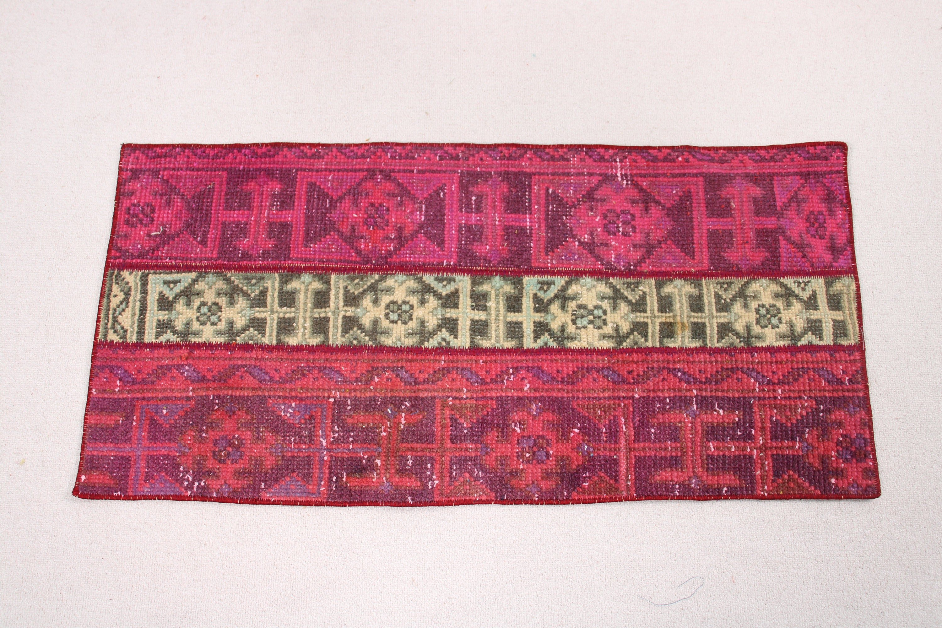 Türk Halıları, Mutfak Halısı, Pembe Düz Dokuma Halılar, Aztek Halısı, Yatak Odası Halıları, Küçük Boho Halısı, Vintage Halı, 1.6x3.4 ft Küçük Halı, Küçük Alan Halıları