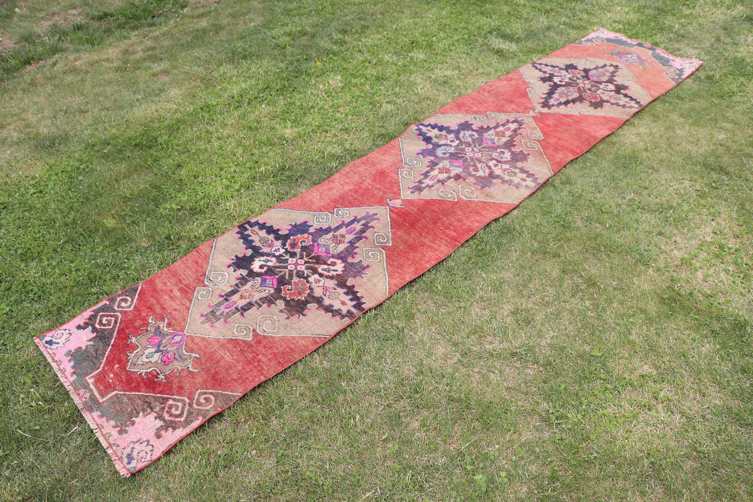 Brown Floor Rug, Kitchen Rug, Turkish Rug, 1.8x9.1 ft Runner Rugs, Neutral Rug, Rugs for Stair, Corridor Rug, Vintage Rug