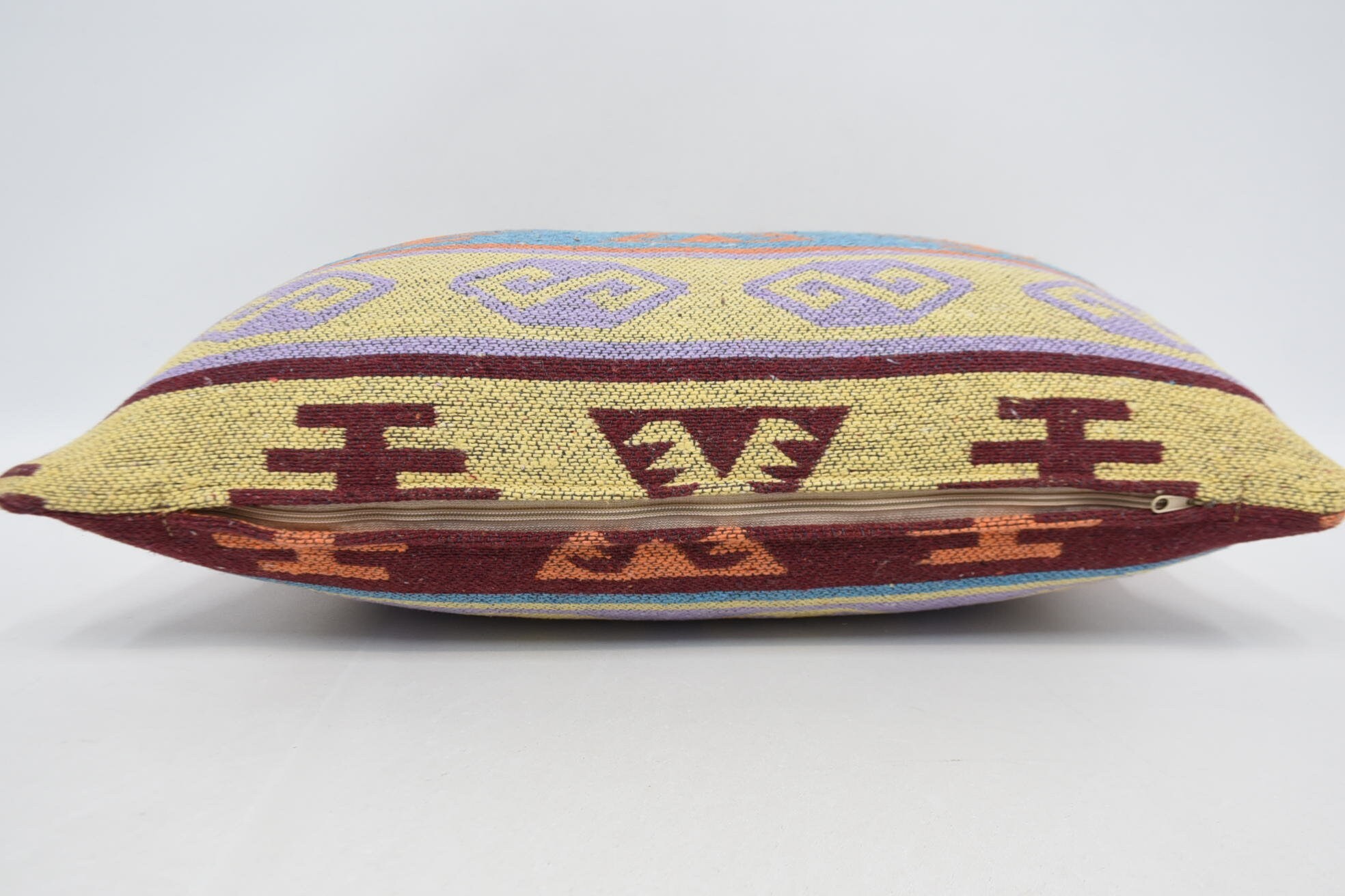 Antique Pillows, Pillow for Sofa, Art Deco Cushion, 16"x24" Orange Pillow, Boho Throw Cushion Cover, Interior Designer Pillow