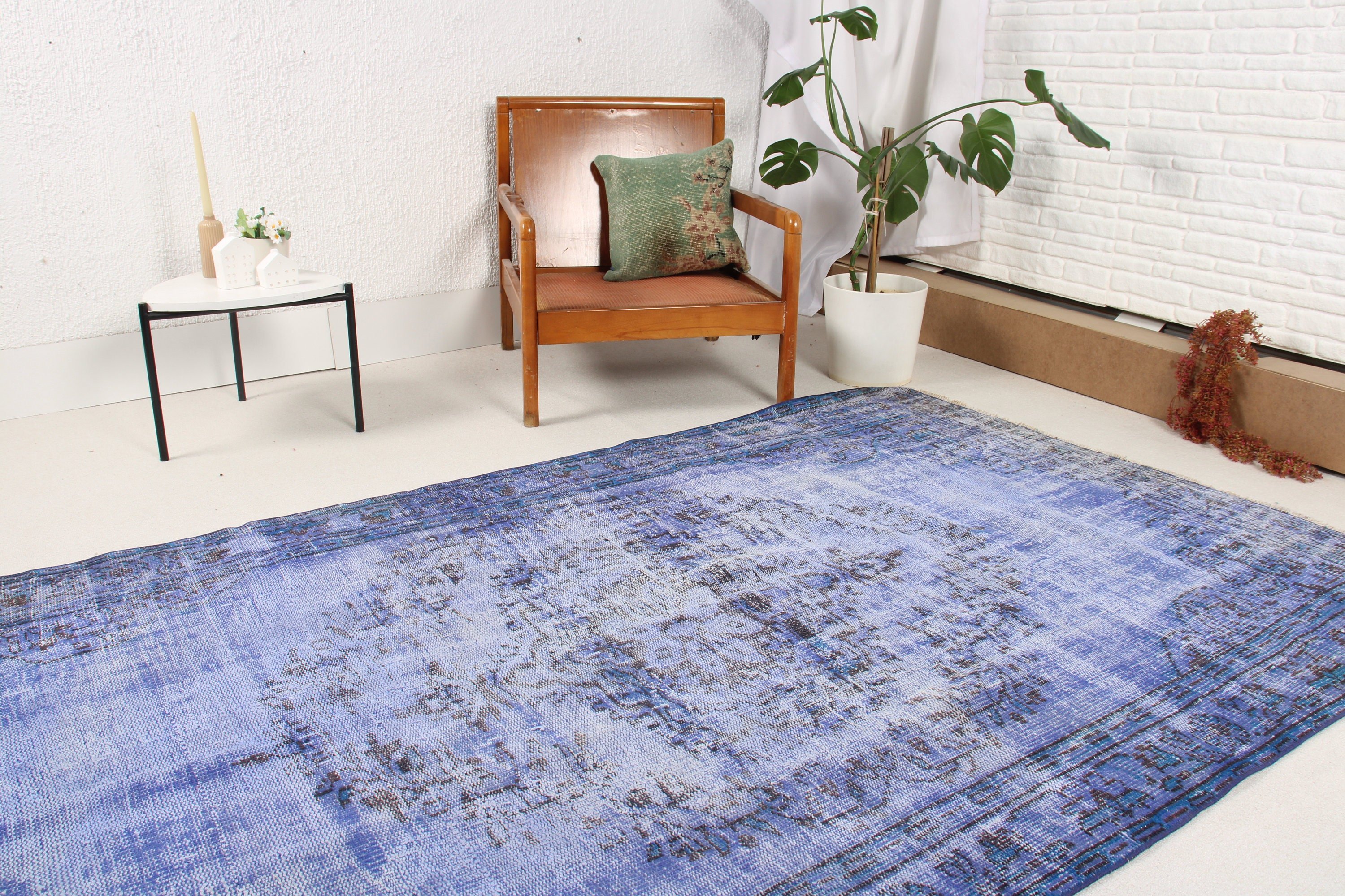 4.9x8.6 ft Large Rug, Handwoven Rug, Turkish Rug, Statement Rugs, Bedroom Rugs, Large Boho Rugs, Floor Rugs, Vintage Rugs, Blue Modern Rug