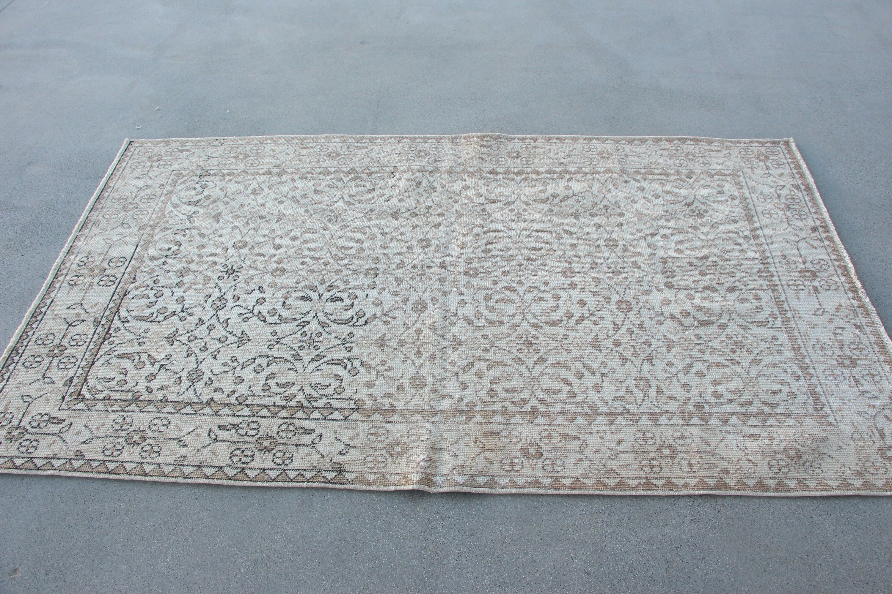 Antik Halı, Yemek odası Halı, 114x200 cm Oturma odası Halı, Türk Halı, Mutfak Halı, Yatak odası Halı, Bej Yün Halı, Ev Halı, Antre Halı