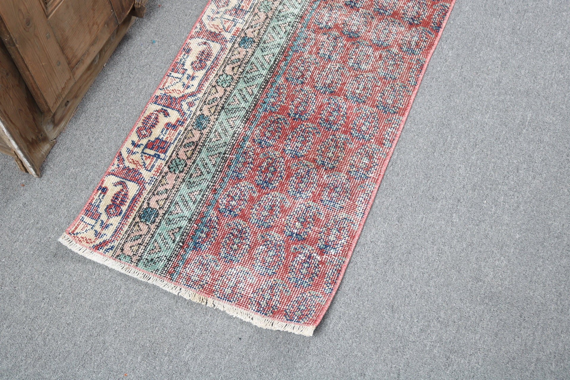 Antique Rugs, Red Antique Rugs, Organic Rug, Turkish Rug, 1.7x3.1 ft Small Rugs, Bathroom Rugs, Vintage Rug, Oriental Rugs, Small Area Rug