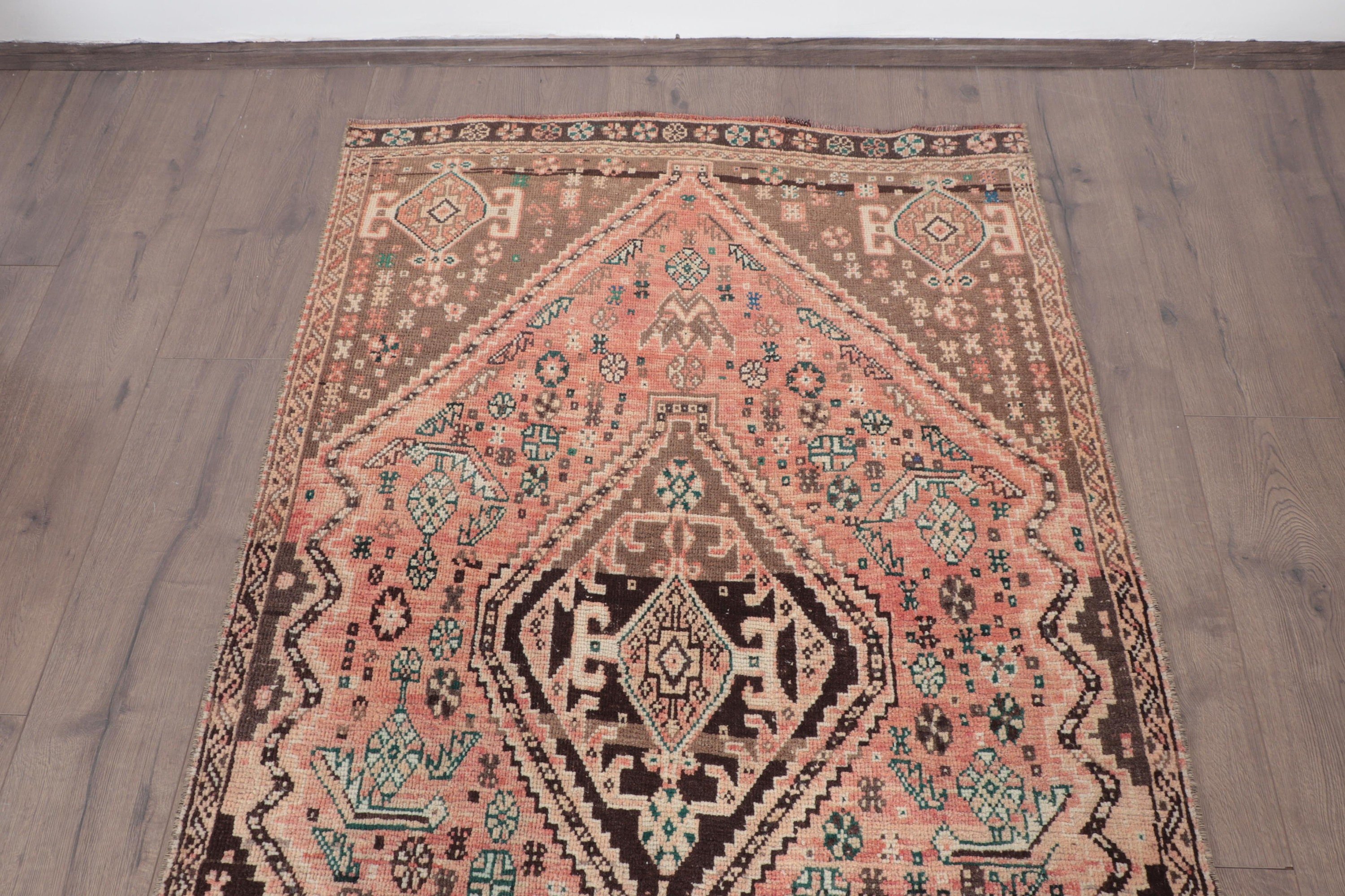 Mutfak Halıları, Boho Vurgulu Halılar, Vintage Halılar, Türk Halısı, Boho Halısı, Pembe Lüks Halılar, Yatak Odası Halıları, Kabile Halısı, 3,4x5,6 ft Vurgulu Halı