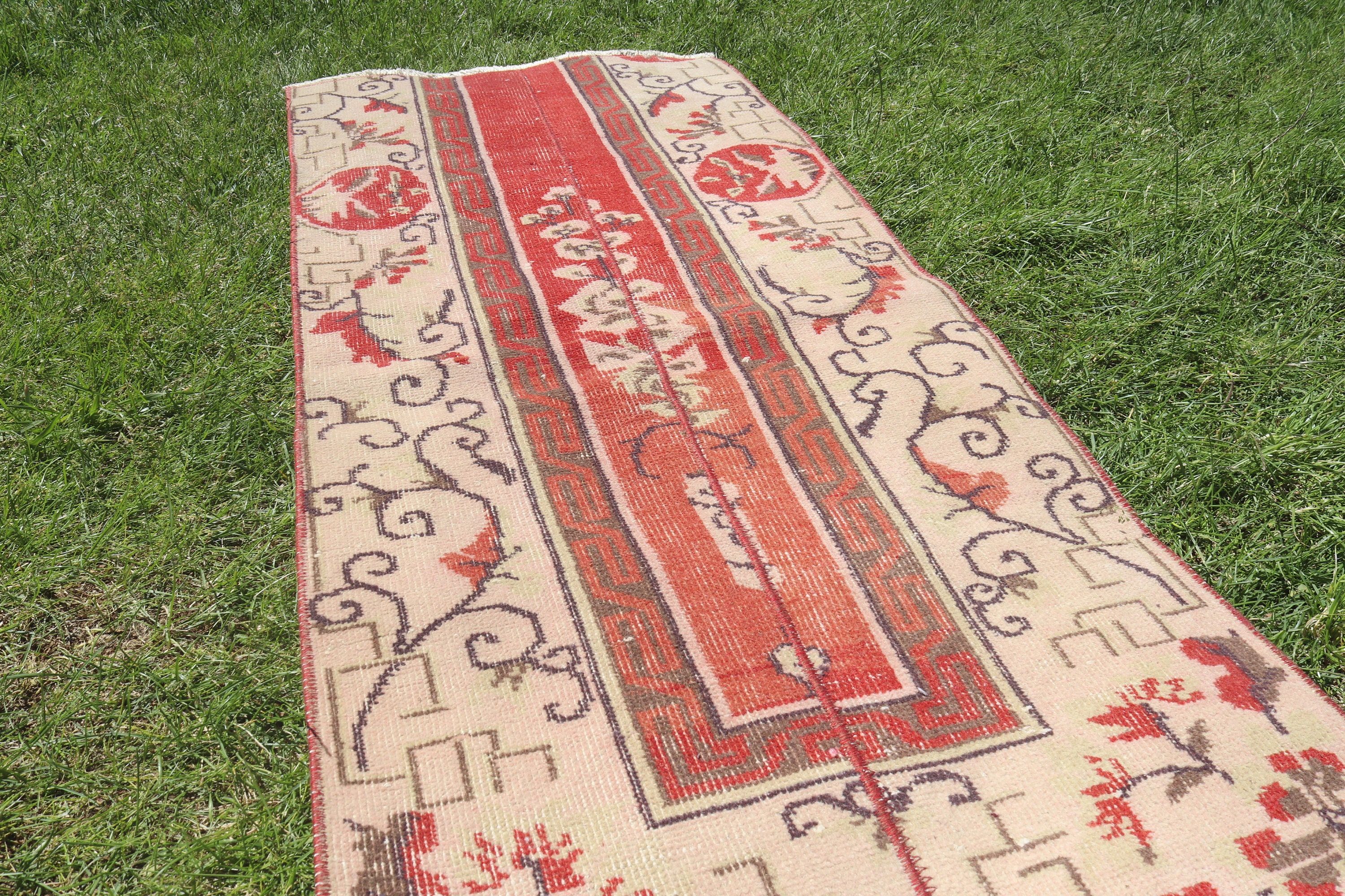 Vintage Rug, Beige Luxury Rug, Statement Rugs, Bath Rug, 2x4.7 ft Small Rug, Rugs for Bedroom, Cool Rugs, Wall Hanging Rug, Turkish Rug