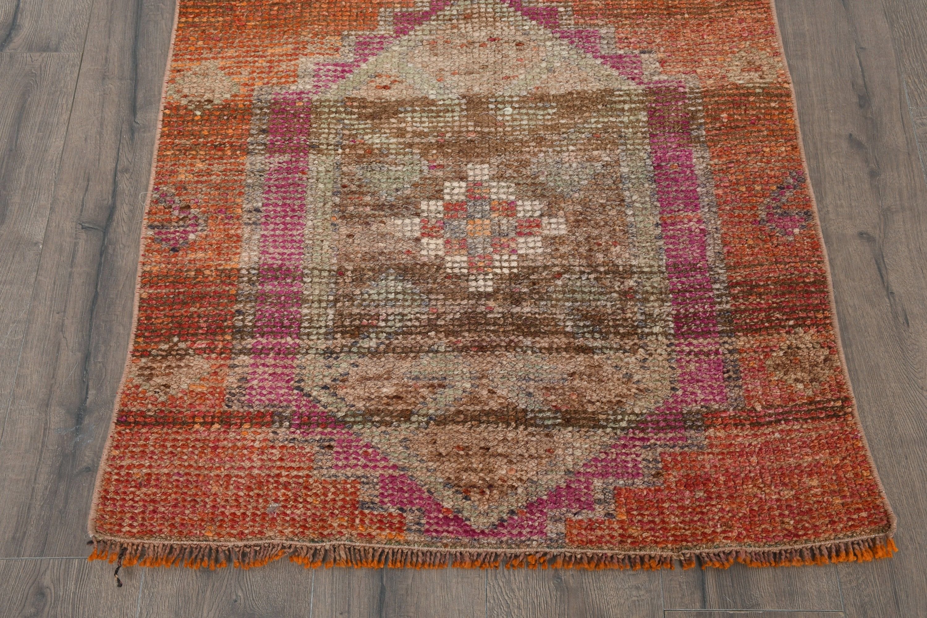 Orange Kitchen Rug, Turkey Rugs, Stair Rug, Home Decor Rug, Vintage Rug, 2.8x8.7 ft Runner Rugs, Hallway Rugs, Turkish Rug, Kitchen Rug