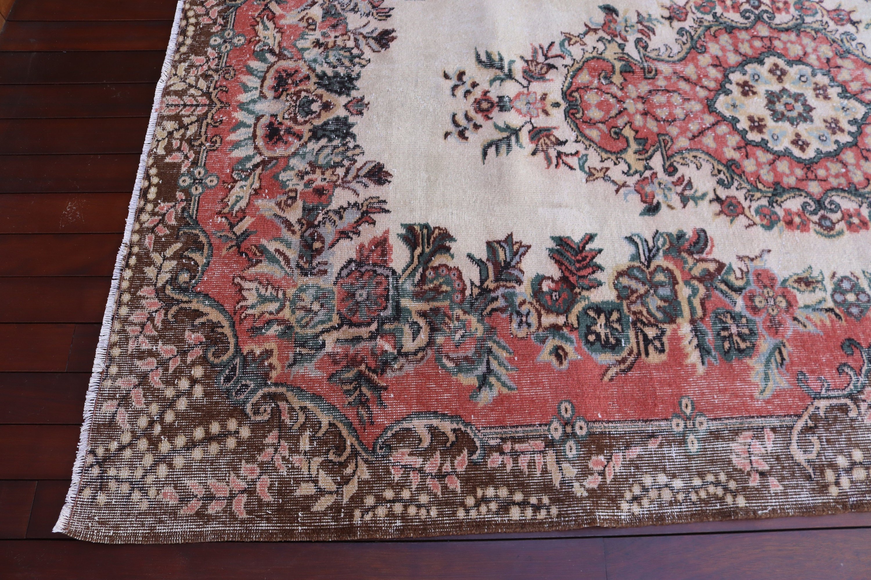 Bej Düz Dokuma Halı, Antika Halılar, 5.6x9.3 ft Büyük Halı, Vintage Halı, Anadolu Halıları, Yemek Odası Halıları, Kabile Halıları, Türk Halısı, Salon Halısı