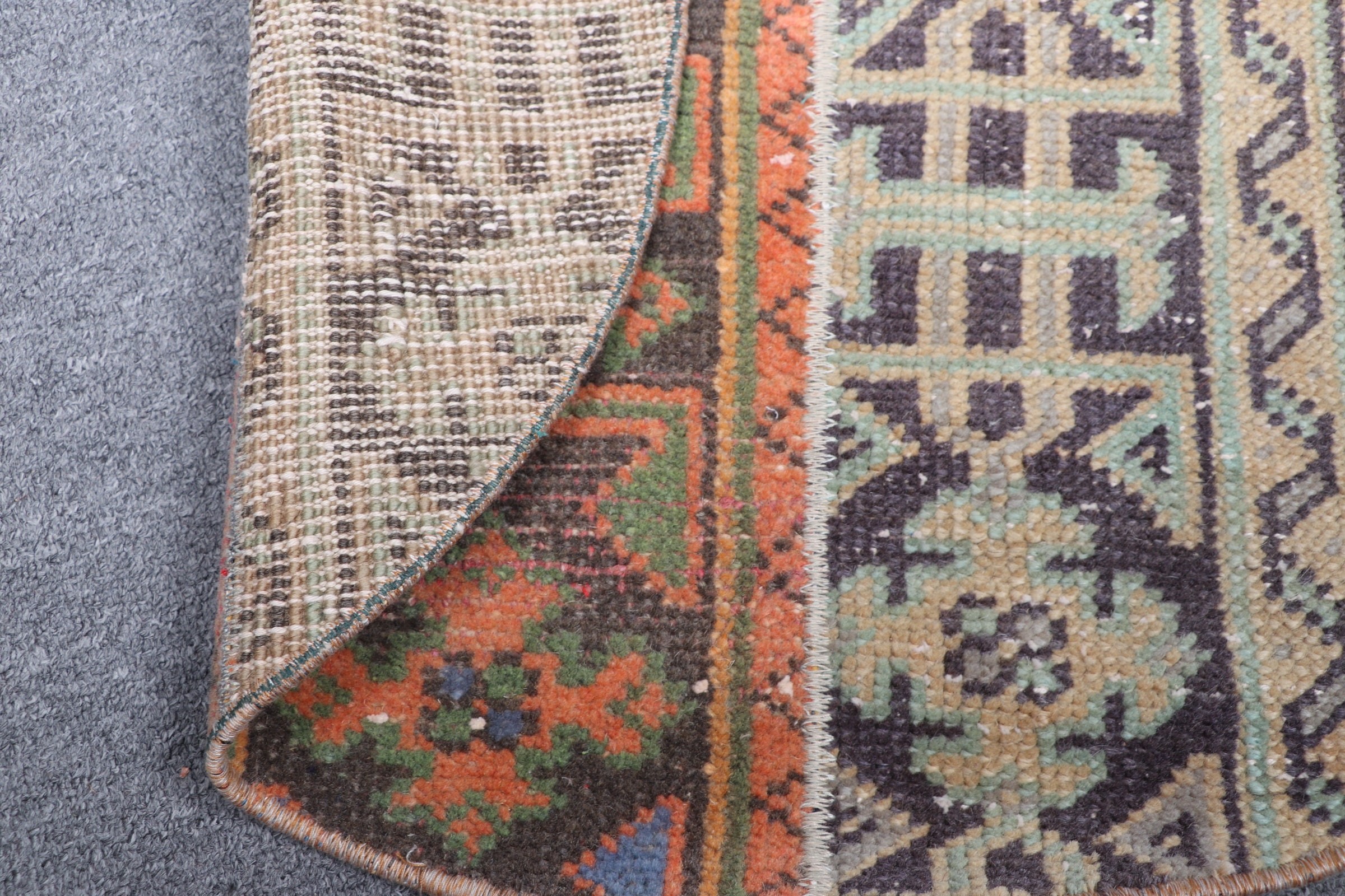 Door Mat Rugs, Turkish Rug, Moroccan Rug, Vintage Rugs, 2.4x2.4 ft Small Rugs, Wall Hanging Rug, Pale Rug, Blue Floor Rugs, Oriental Rugs