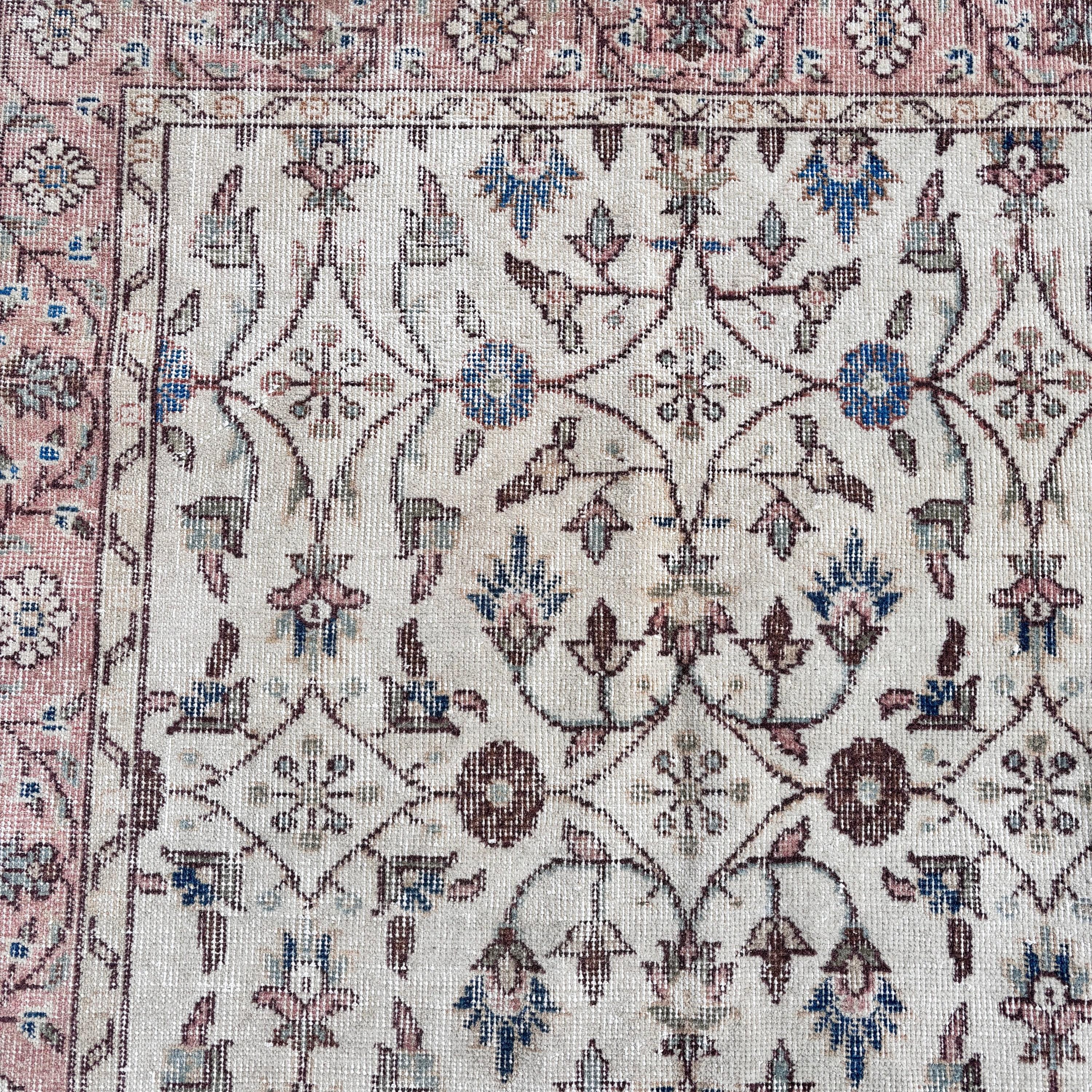 Boho Area Rugs, Turkish Rugs, Beige Cool Rug, Luxury Rugs, Rugs for Indoor, 3.6x6.8 ft Area Rugs, Vintage Rugs, Floor Rug