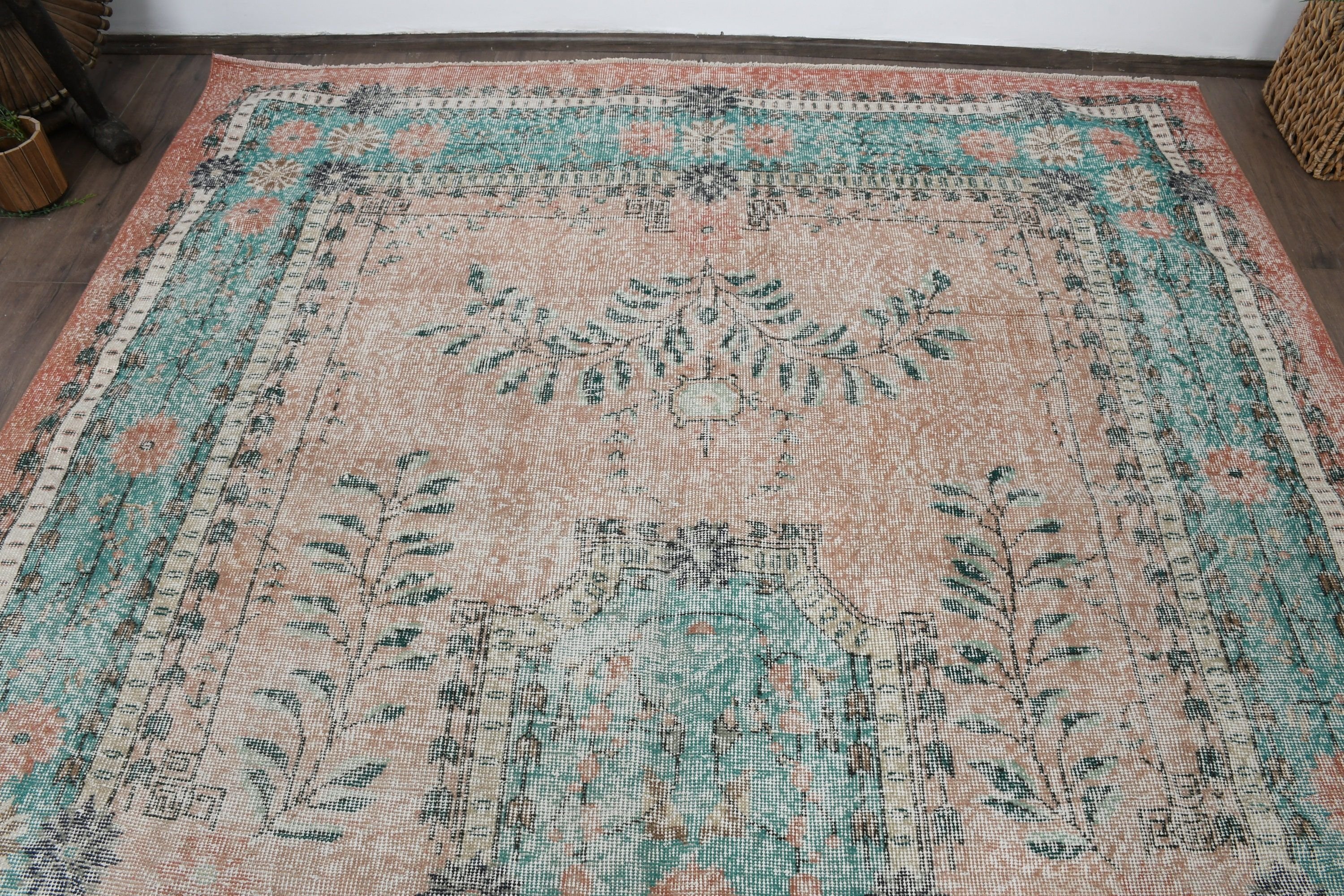 Dining Room Rug, Antique Rug, Turkish Rugs, Bronze Anatolian Rug, 7x11 ft Oversize Rug, Anatolian Rug, Office Rug, Saloon Rug, Vintage Rug