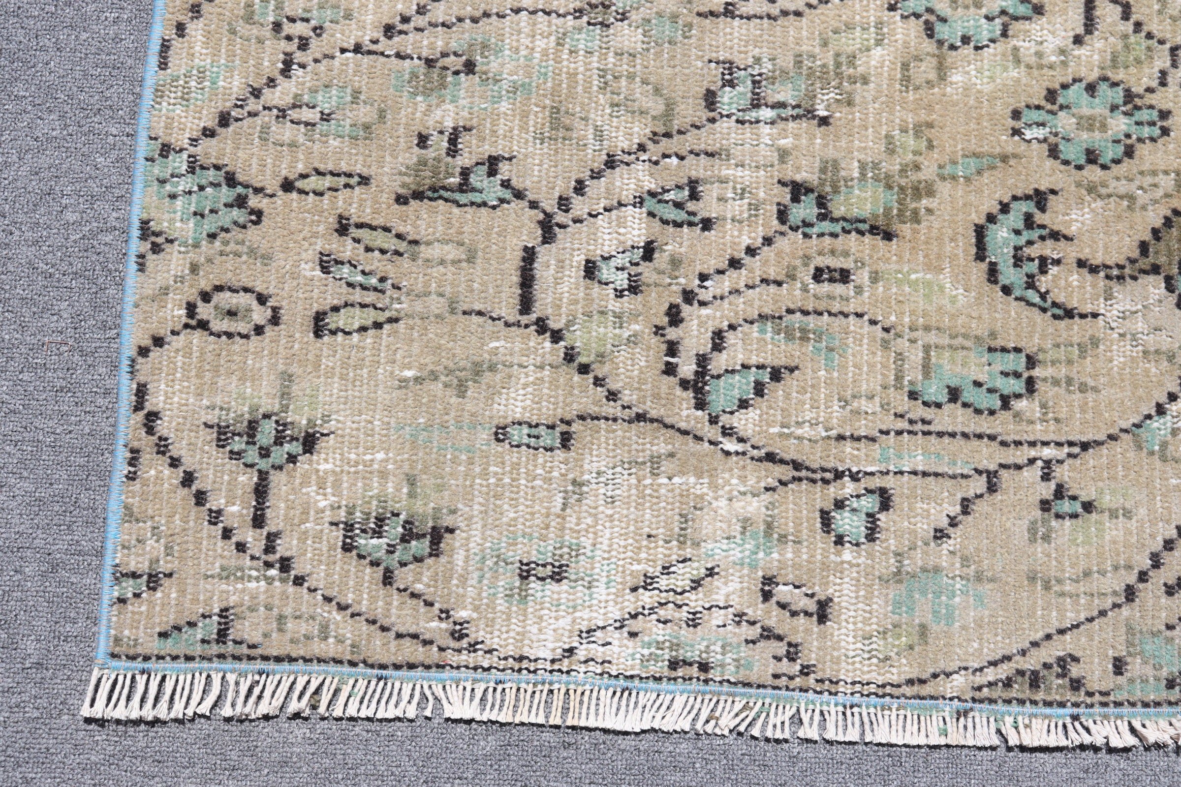 Organic Rug, Green Oushak Rug, 2.8x7.9 ft Runner Rug, Bedroom Rug, Anatolian Rugs, Turkish Rug, Vintage Rug, Hallway Rug, Corridor Rugs