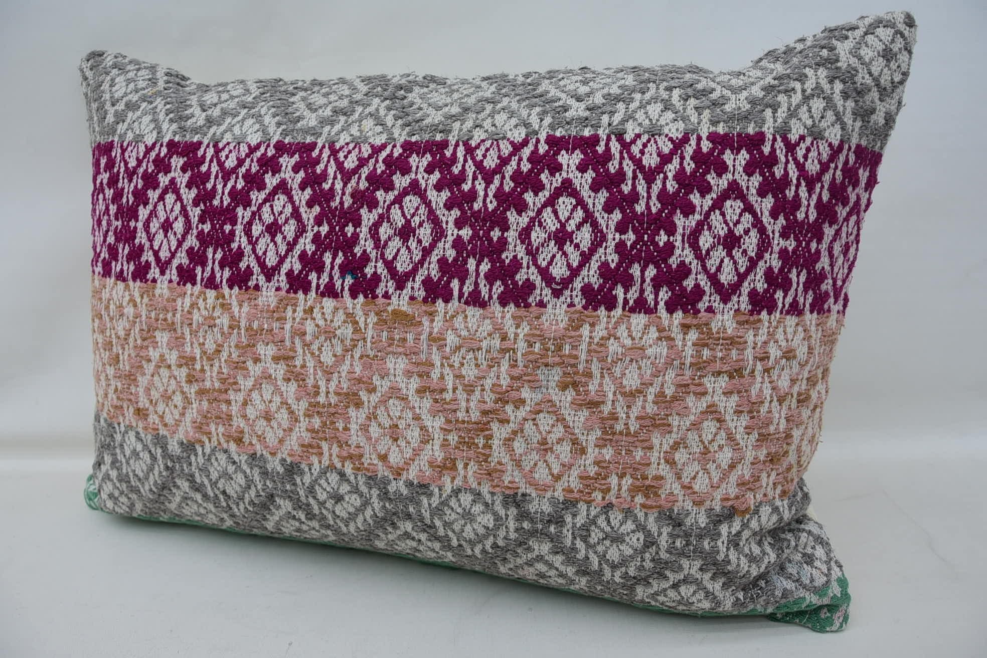 Accent Cushion Cover, Boho Pillow, Anatolian Cushion, Gift Pillow, Pillow for Sofa, Vintage Pillow, 16"x24" Gray Cushion