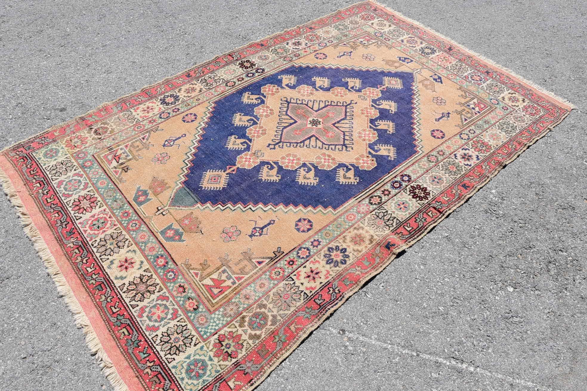 Turkish Area Rug Rugs, Anatolian Rugs, Rugs for Area, Indoor Rug, Turkish Rug, Floor Rug, Vintage Rug, Oriental Rug, 4.6x7.5 ft Area Rugs