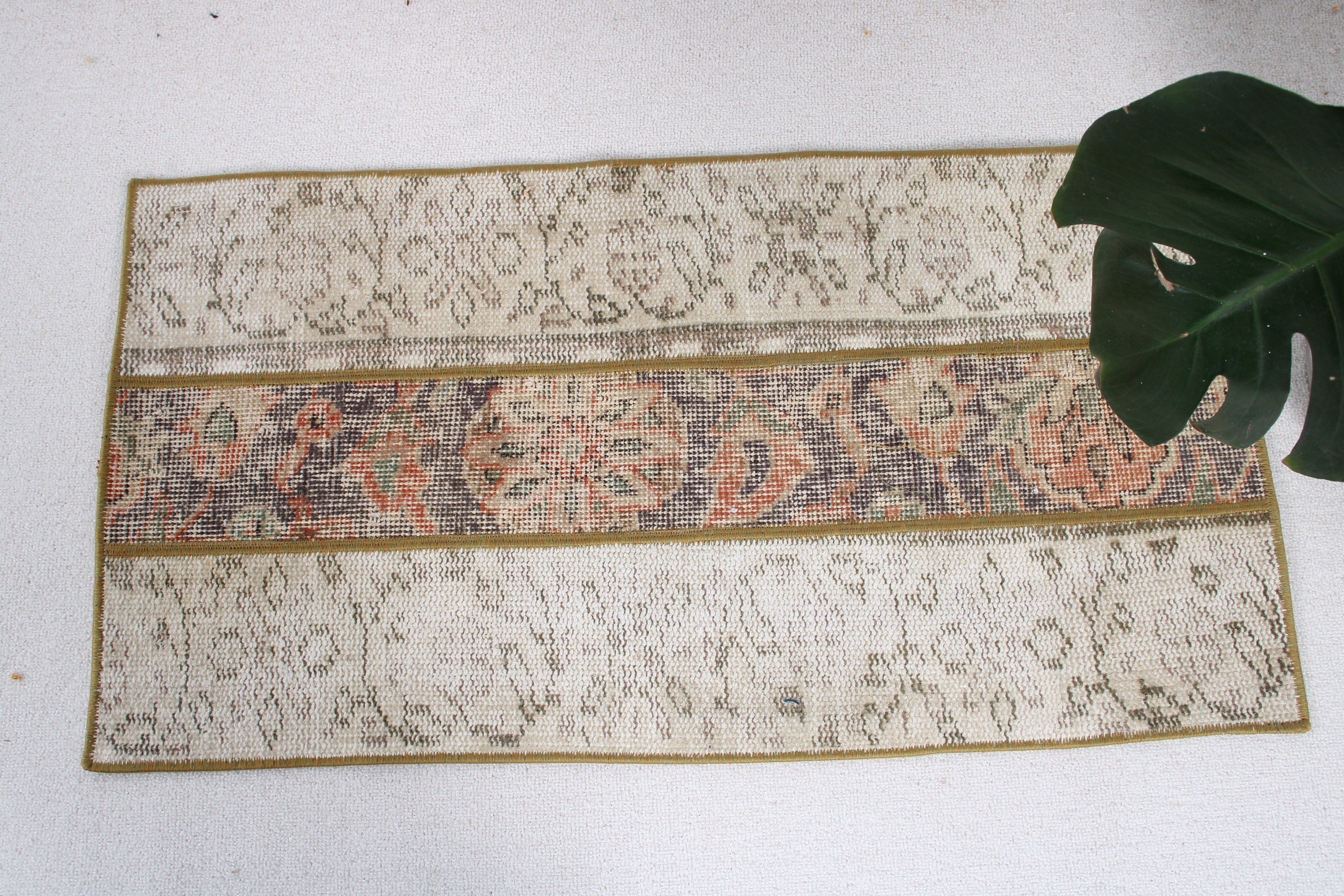 Lüks Halılar, Vintage Halı, Türk Halıları, Banyo Halıları, 1.6x3.1 ft Küçük Halılar, Banyo Halıları, Bej Yer Halıları, Çocuk Halıları, Yer Halıları