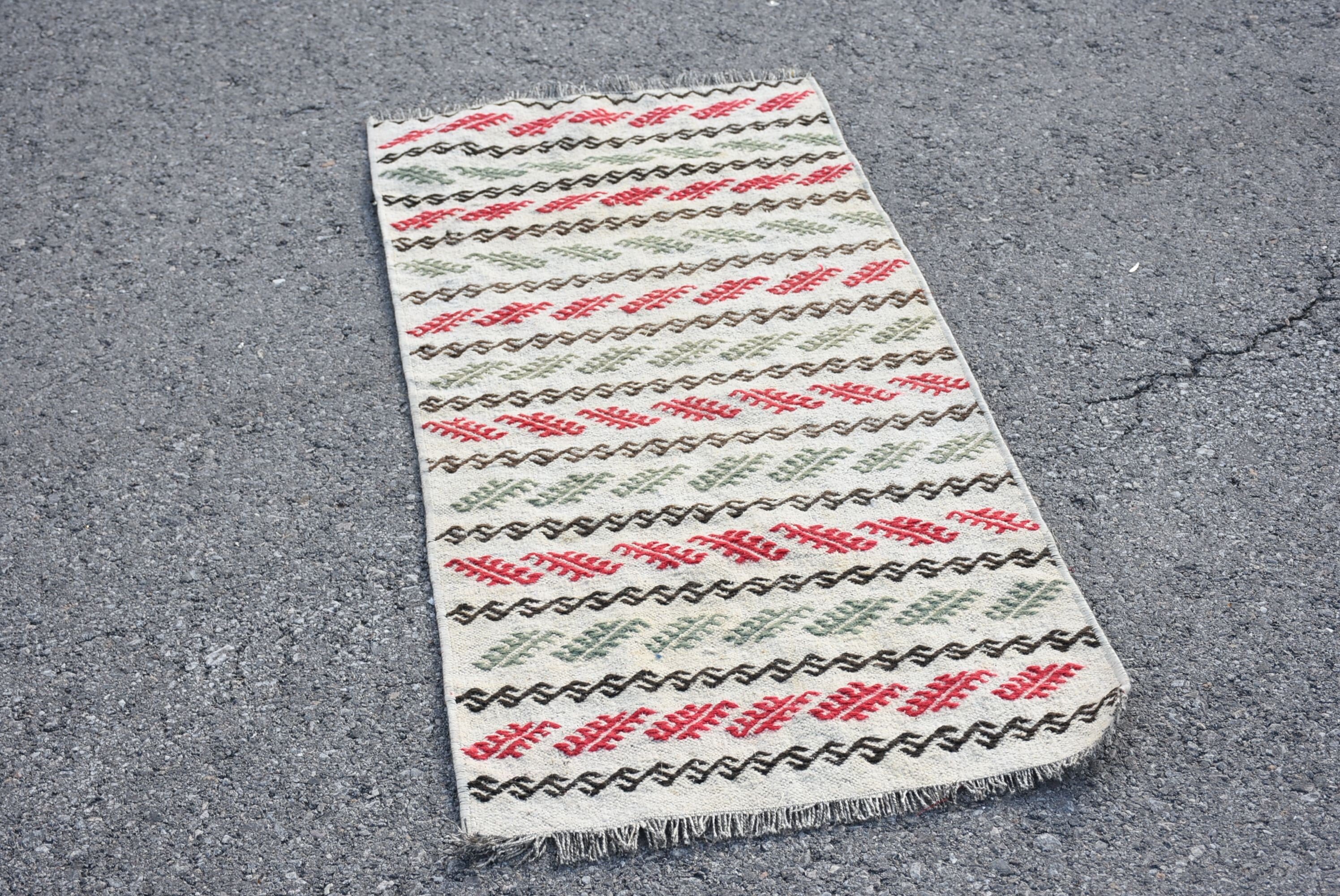 Kilim, Mutfak Halıları, Sevimli Halılar, Banyo Halısı, Beyaz Oushak Halıları, Oryantal Halılar, 1.8x4.1 ft Küçük Halılar, Türk Halısı, Vintage Halı, Kapı Paspası Halıları