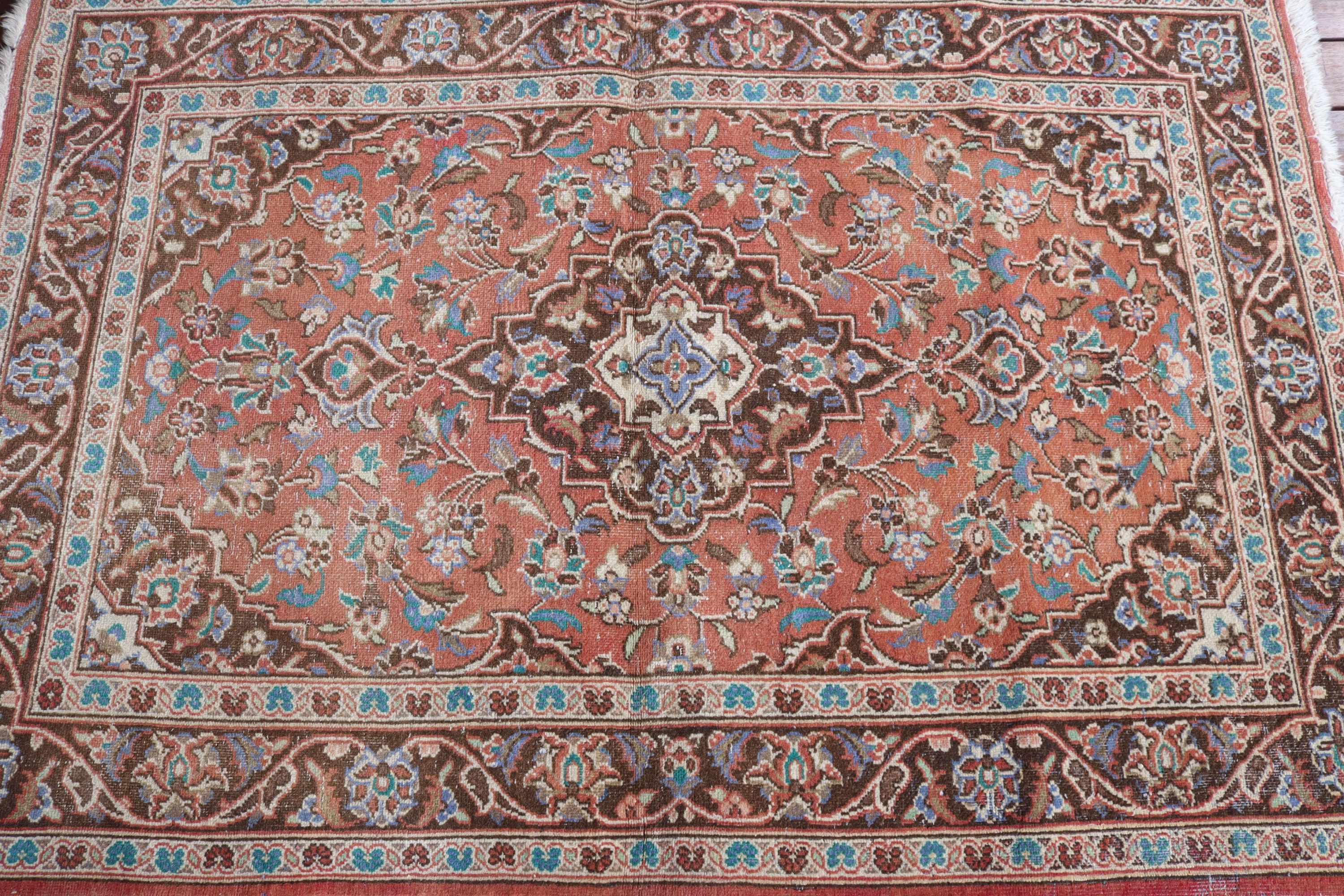 Geometrik Halı, Kırmızı Bildirimi Halılar, 3.3x4.7 ft Vurgulu Halı, Yatak Odası Halıları, Vintage Halılar, Türk Halısı, Anadolu Halıları, Yatak Odası Halıları