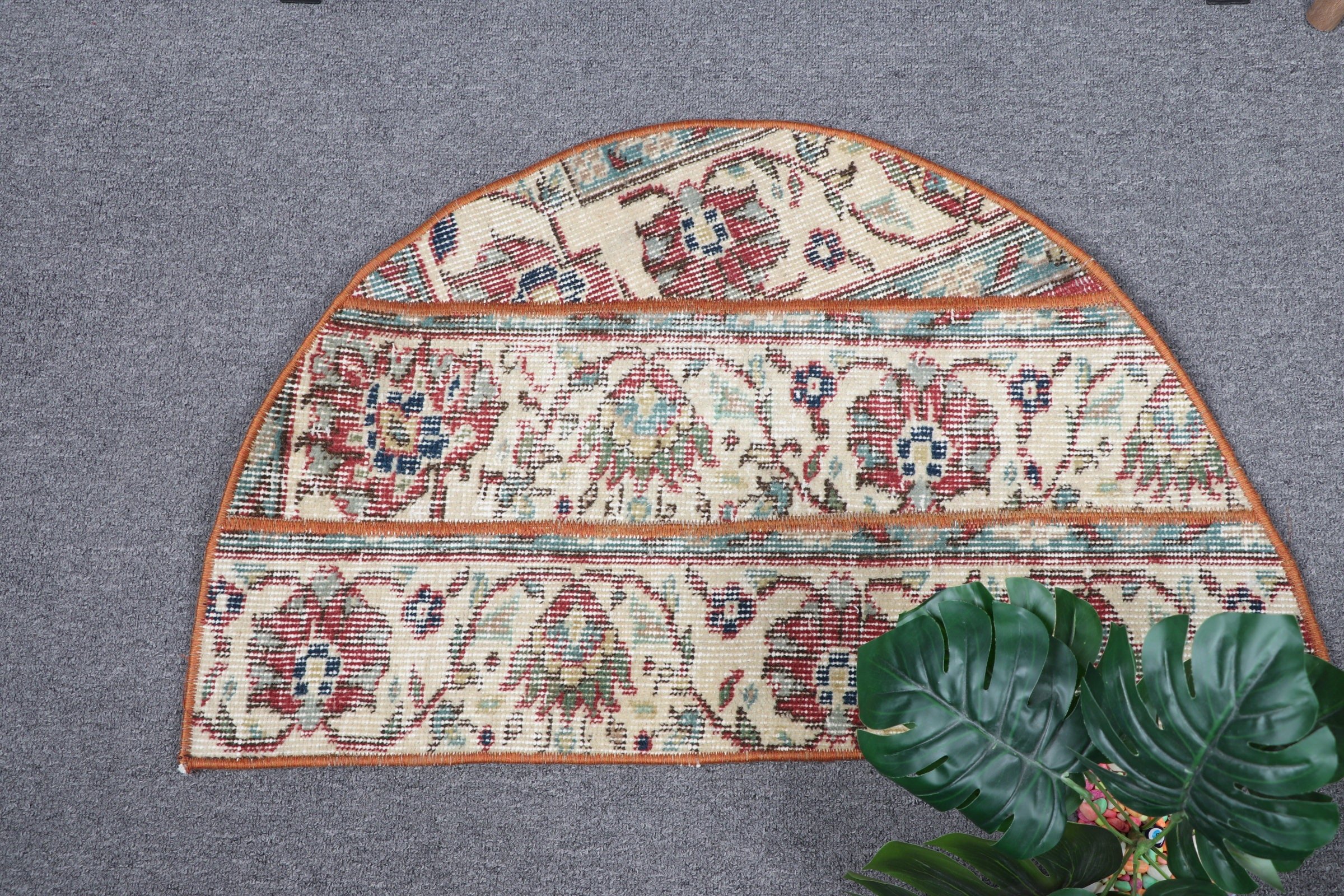 Türk Halıları, Vintage Halı, Bej Yatak Odası Halısı, Banyo Halıları, Retro Halılar, Paspas Halıları, Fas Halısı, Yatak Odası Halısı, 2,5x1,5 ft Küçük Halı