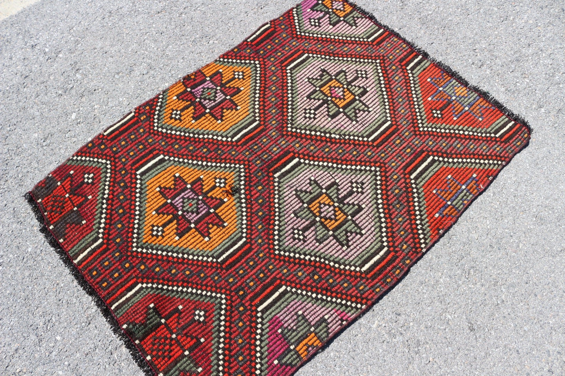 Yeşil Yün Halılar, Anadolu Halısı, Vintage Halılar, Araba Paspas Halıları, Yer Halısı, Kilim, Giriş Halıları, Türk Halıları, Sessiz Halılar, 3,1x4,2 ft Küçük Halılar