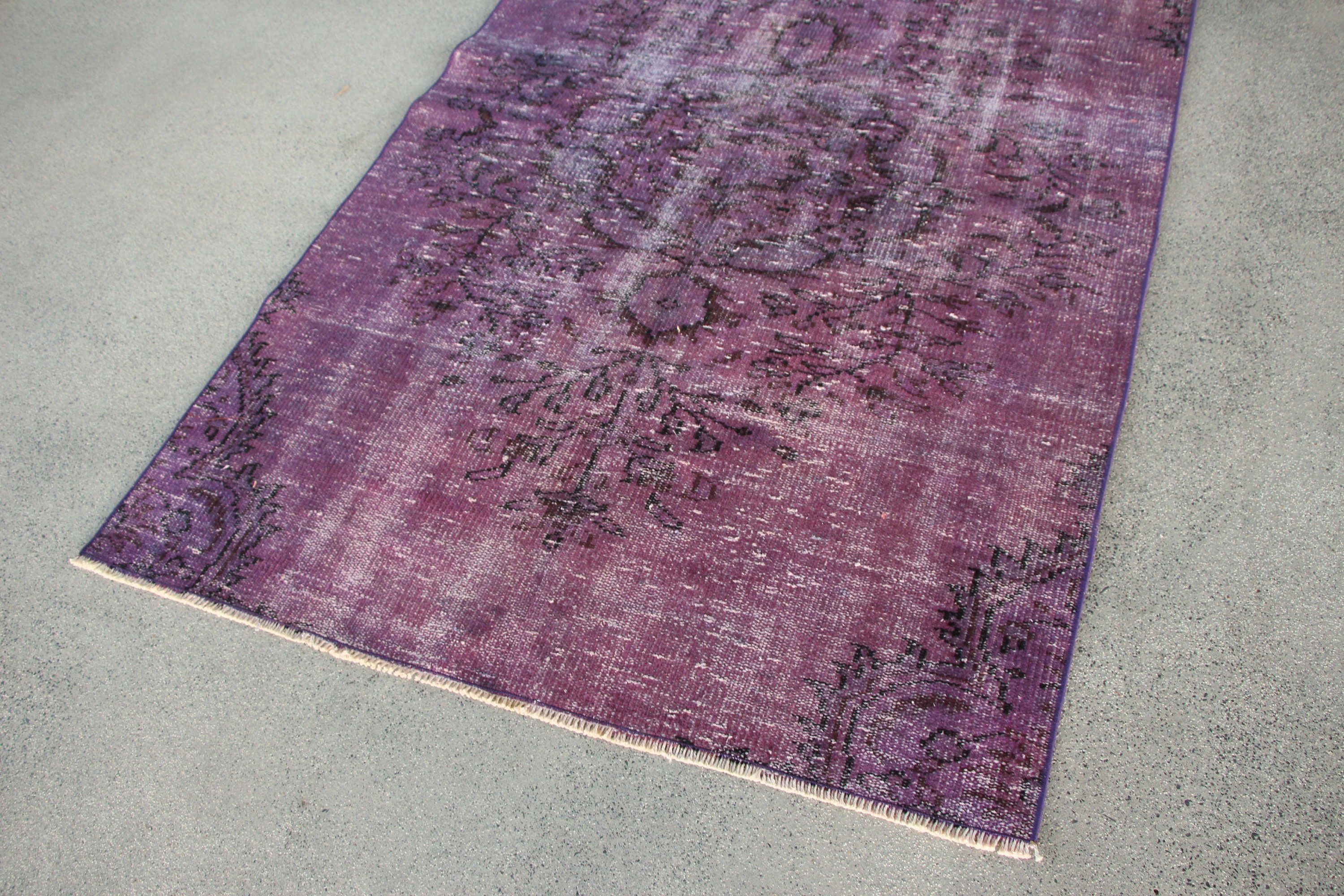 Vintage Rugs, Rugs for Area, Purple Wool Rugs, Bedroom Rugs, Dining Room Rug, Turkish Rugs, Antique Rug, 4.1x6.4 ft Area Rug, Muted Rug