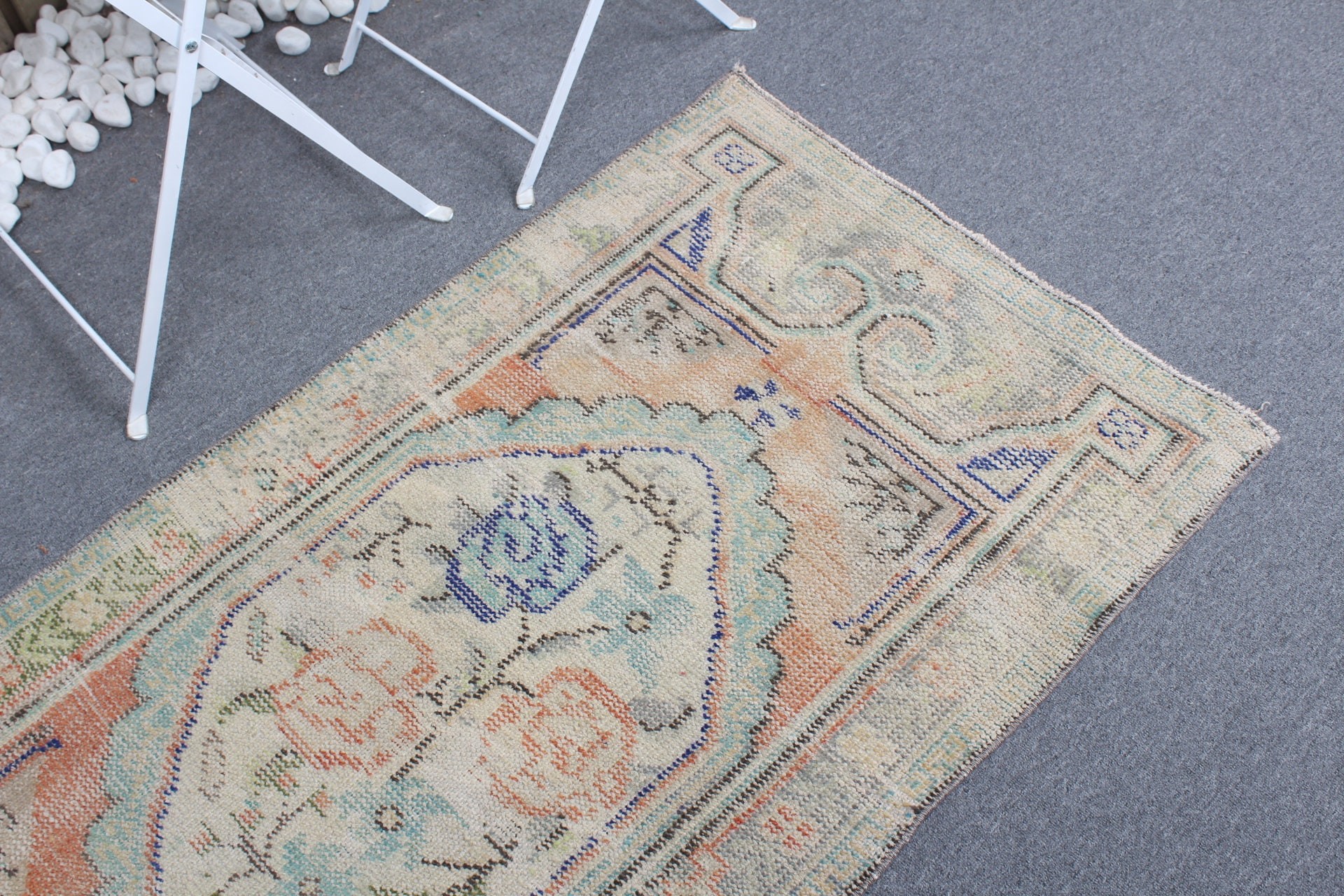 Home Decor Rugs, Orange Kitchen Rug, Nursery Rug, 2.7x5 ft Small Rug, Turkish Rug, Antique Rugs, Vintage Rugs, Bath Rug, Rugs for Bathroom