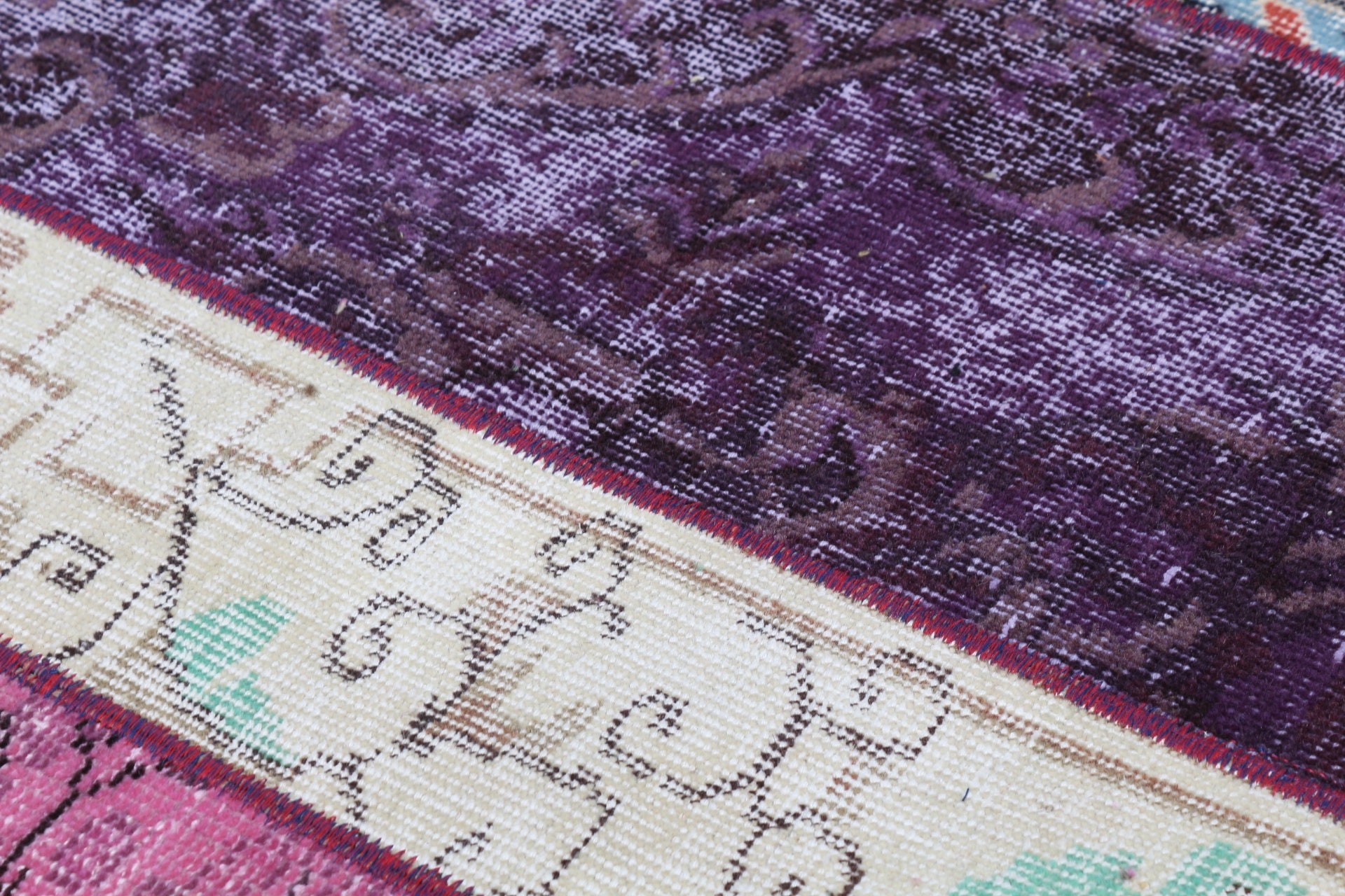 Wool Rug, 2.5x3.4 ft Small Rug, Kitchen Rugs, Turkish Rugs, Bathroom Rug, Vintage Rugs, Bedroom Rug, Purple Oriental Rug, Rugs for Car Mat