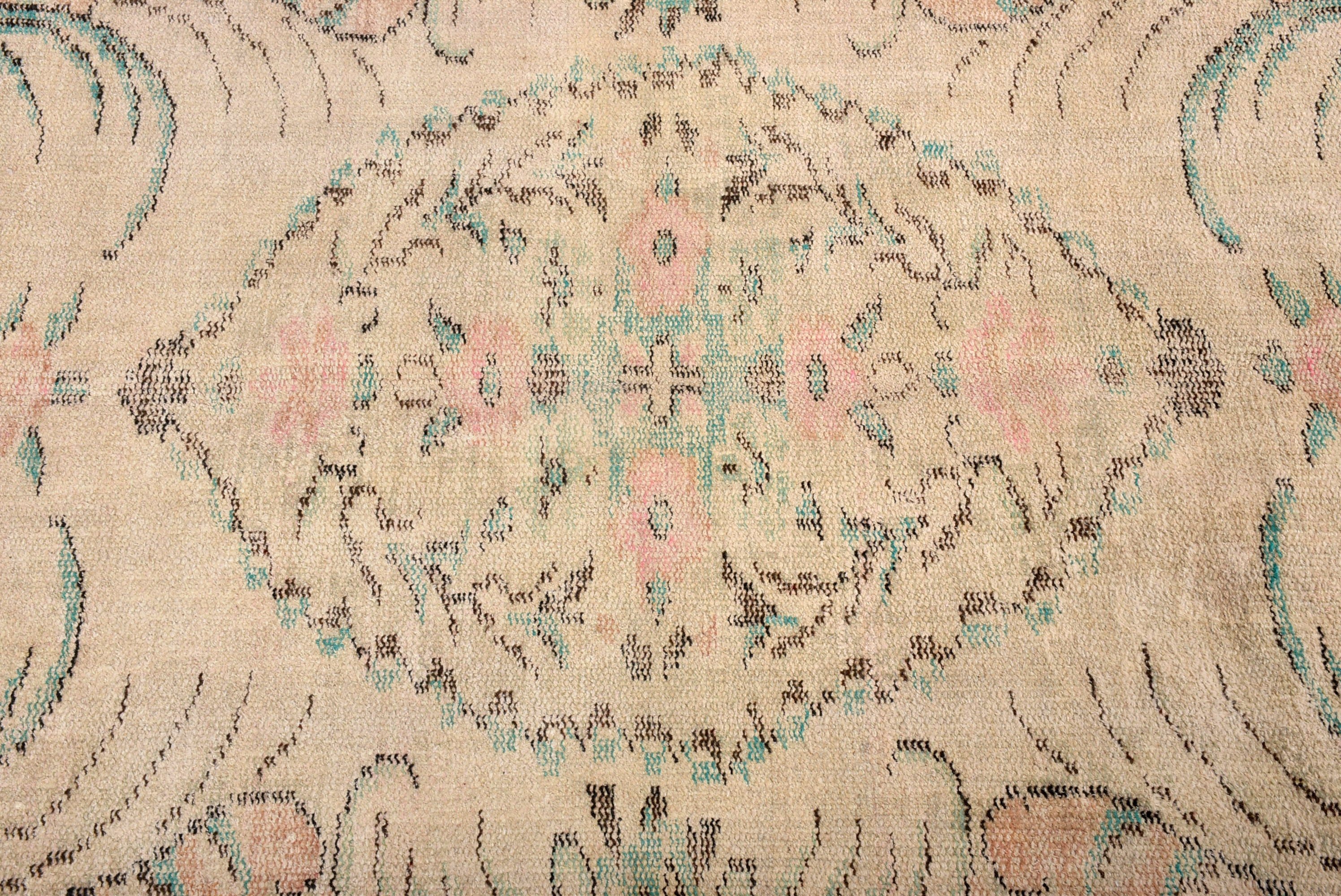 Salon Halıları, Büyük Oushak Halıları, Düz Dokuma Halı, 6x9,8 ft Büyük Halılar, Turuncu Ev Dekor Halısı, Türk Halısı, Vintage Halılar