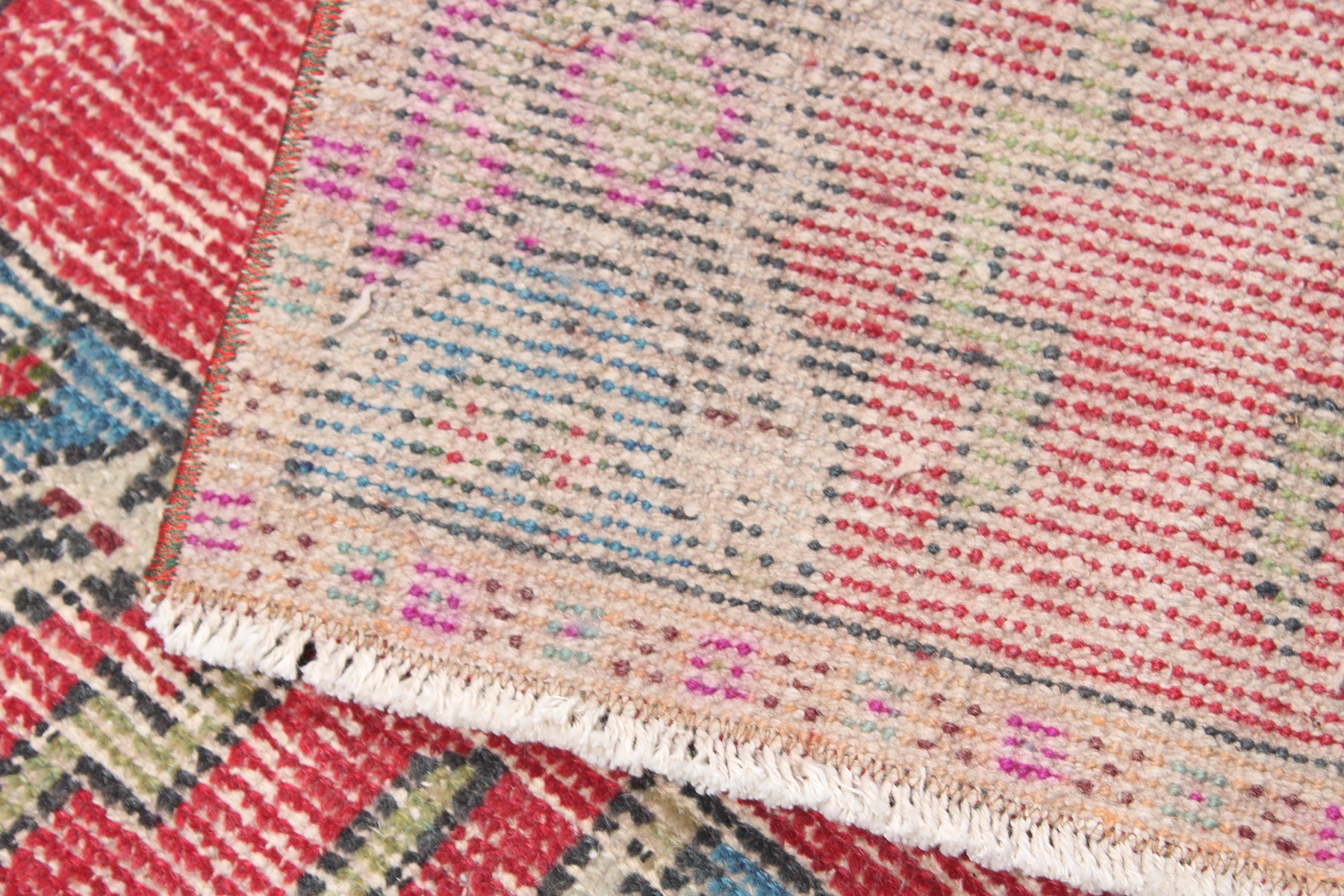 Small Vintage Rugs, 1.4x3 ft Small Rugs, Statement Rug, Turkish Rug, Red Handwoven Rugs, Car Mat Rugs, Kitchen Rugs, Vintage Rugs