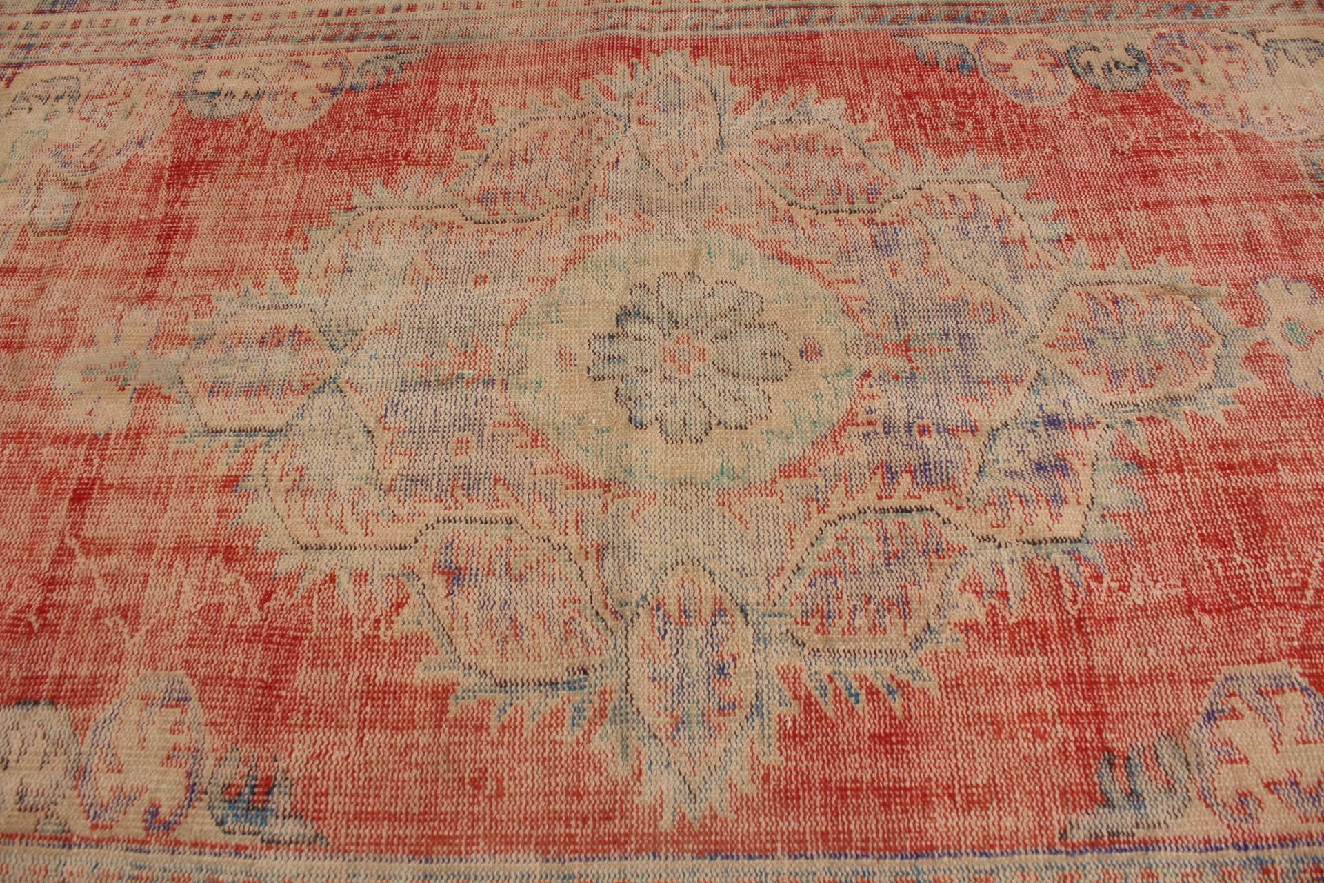 7.1x11.3 ft Oversize Rug, Vintage Rug, Oriental Rug, Red Cool Rug, Dining Room Rug, Rugs for Salon, Salon Rugs, Turkish Rugs, Bedroom Rugs