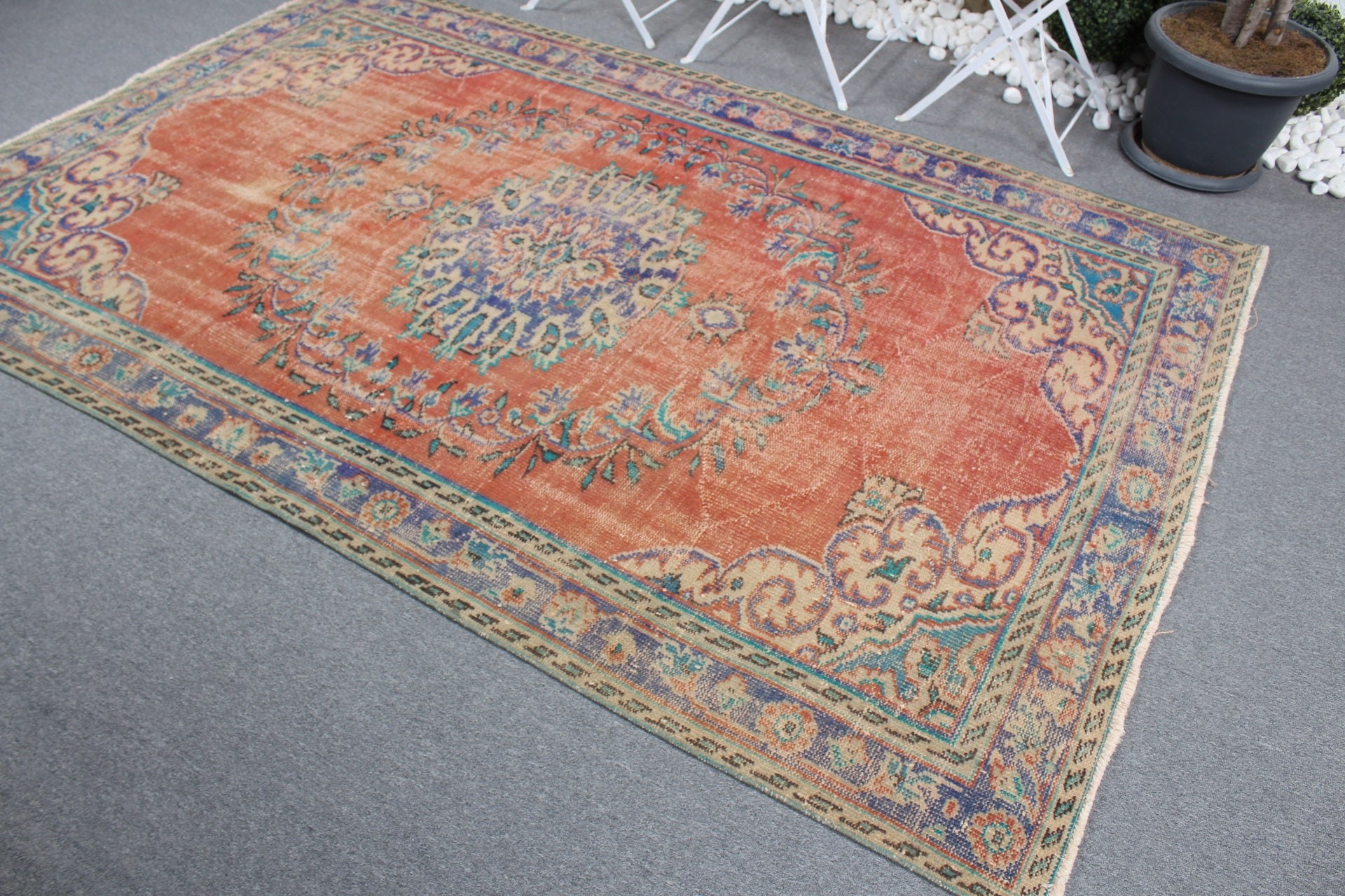 Floor Rug, Custom Rug, 5.5x8.4 ft Large Rug, Vintage Rugs, Bedroom Rug, Home Decor Rug, Turkish Rug, Living Room Rug, Red Moroccan Rug