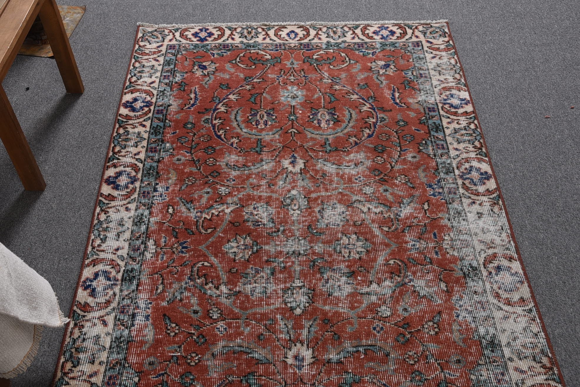 Yatak Odası Halıları, Vintage Halı, 3,5x6,4 ft Accent Halı, Çocuk Halısı, Yer Halısı, Nötr Türk Halıları, Türk Halıları, Giriş Halısı, Yatak Odası Halısı