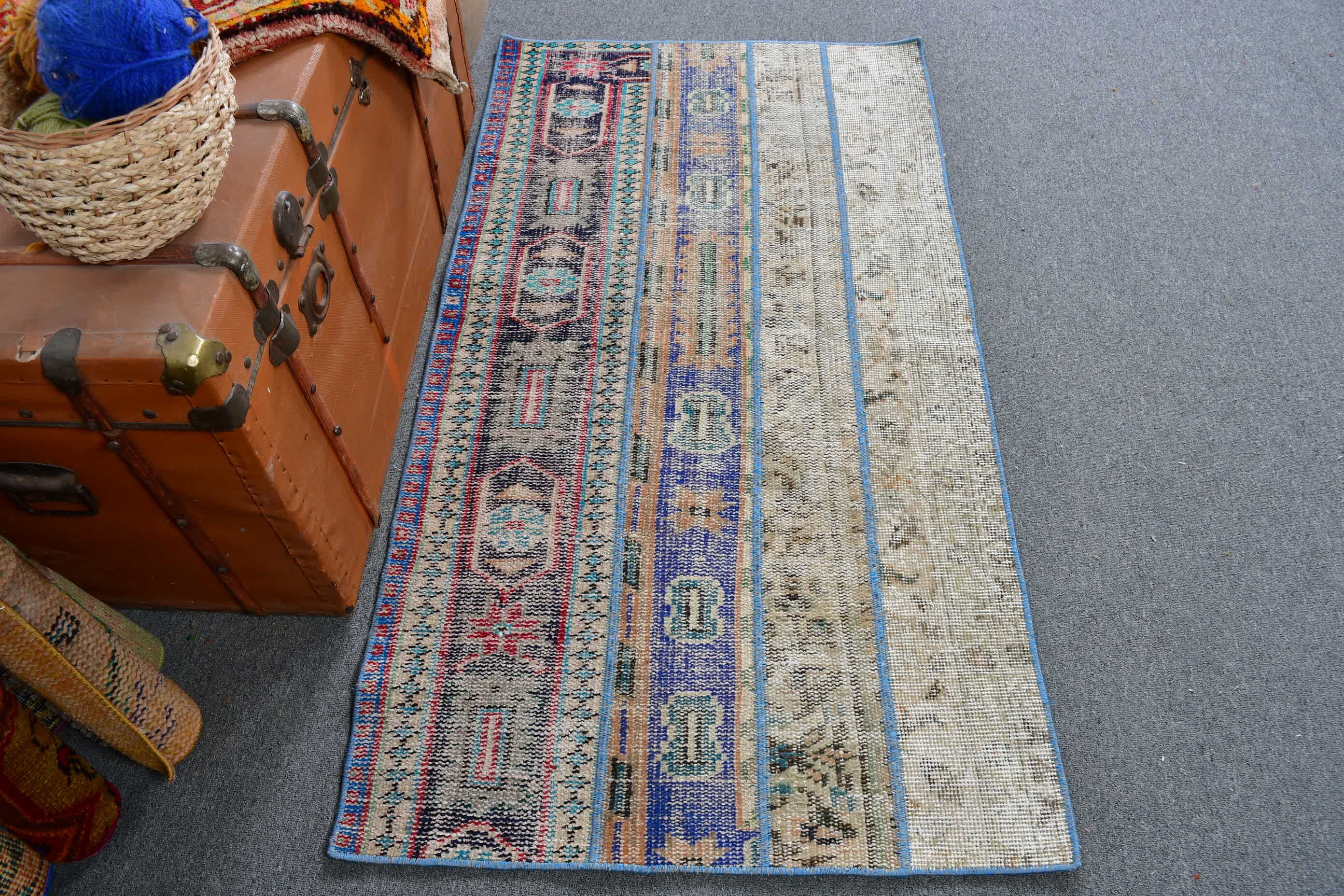 2.6x4.8 ft Küçük Halı, Yatak Odası Halısı, Renkli Halı, Çocuk Odası Halısı, Çocuk Odası Halıları, Anadolu Halısı, Türk Halıları, Vintage Halı, Aztek Halısı