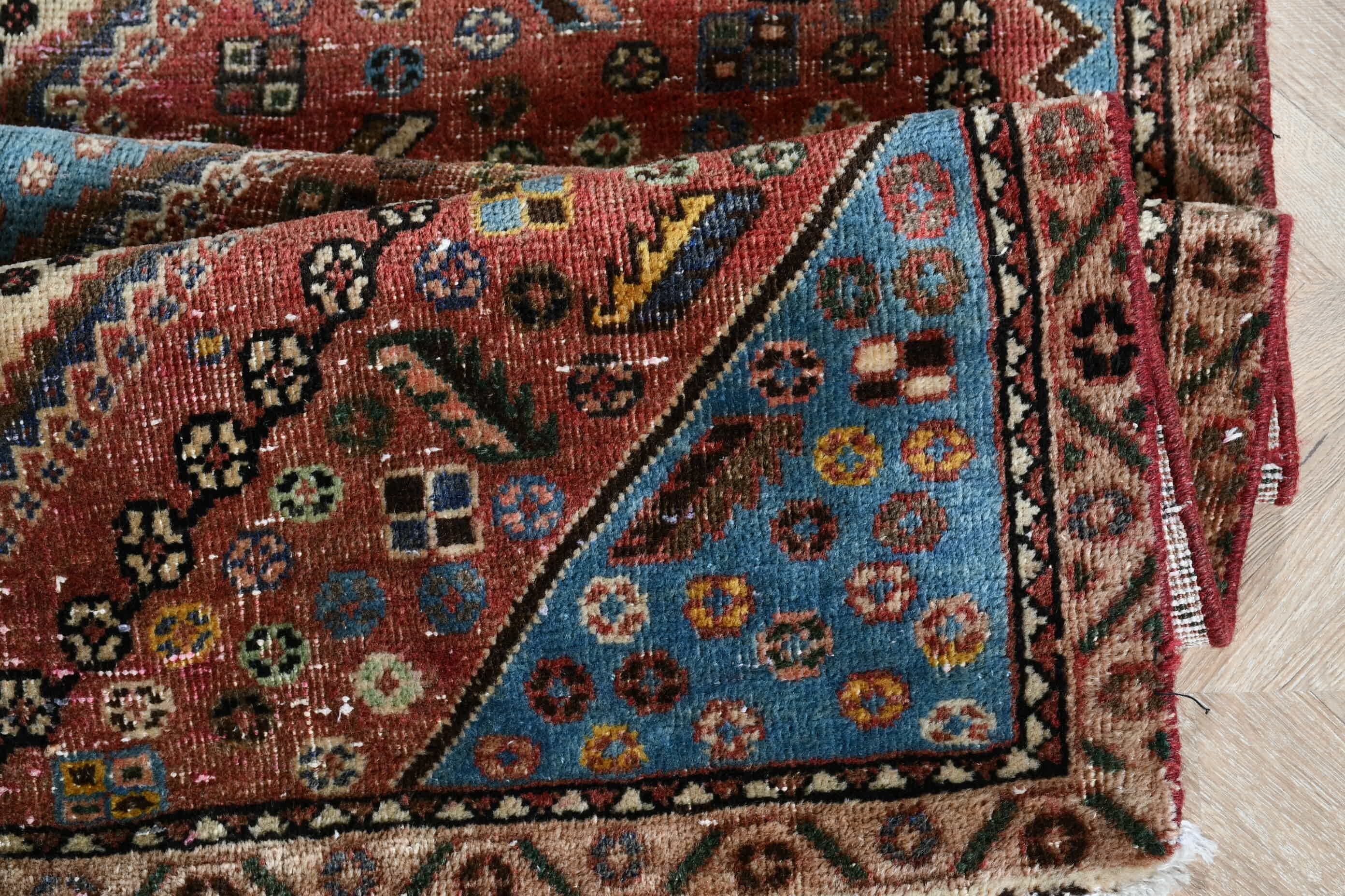 Red Oushak Rug, Vintage Rug, Bedroom Rug, Rugs for Entry, Office Rugs, 3.9x6.1 ft Accent Rug, Entry Rugs, Turkish Rugs, Antique Rug