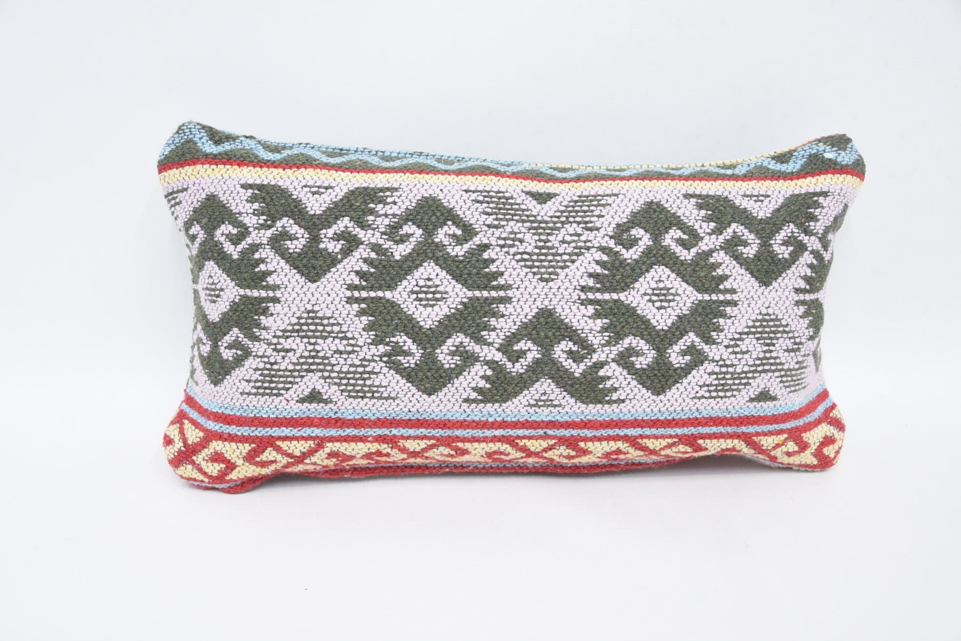 8"x16" Purple Cushion Cover, Couch Pillow Cover, Interior Designer Pillow, Kilim Cushion Sham, Kilim Pillow Cover