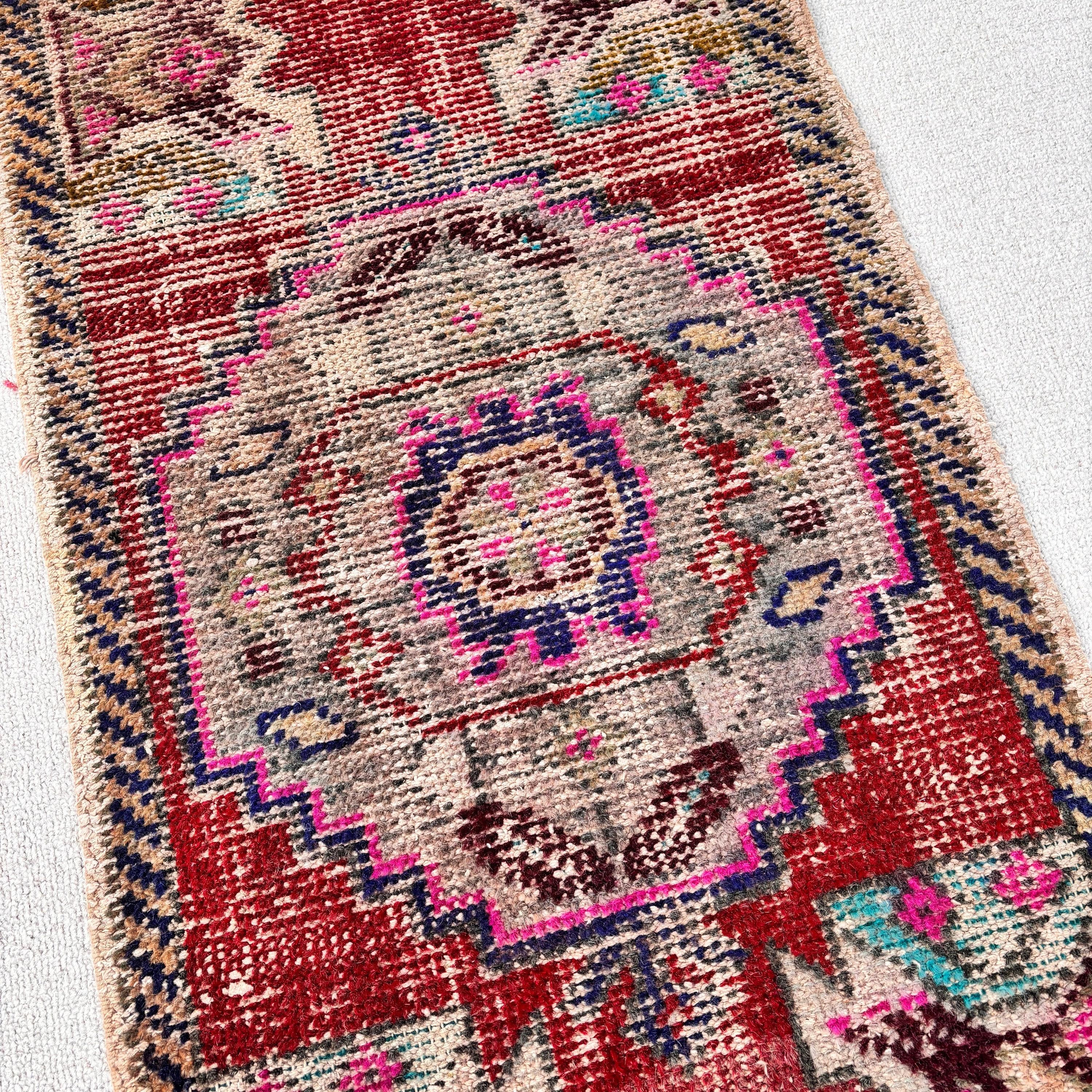 Red Neutral Rugs, Wool Rugs, Turkish Rugs, Nursery Rug, Moroccan Rug, Handmade Rug, Wall Hanging Rug, Vintage Rugs, 1.6x2.8 ft Small Rugs