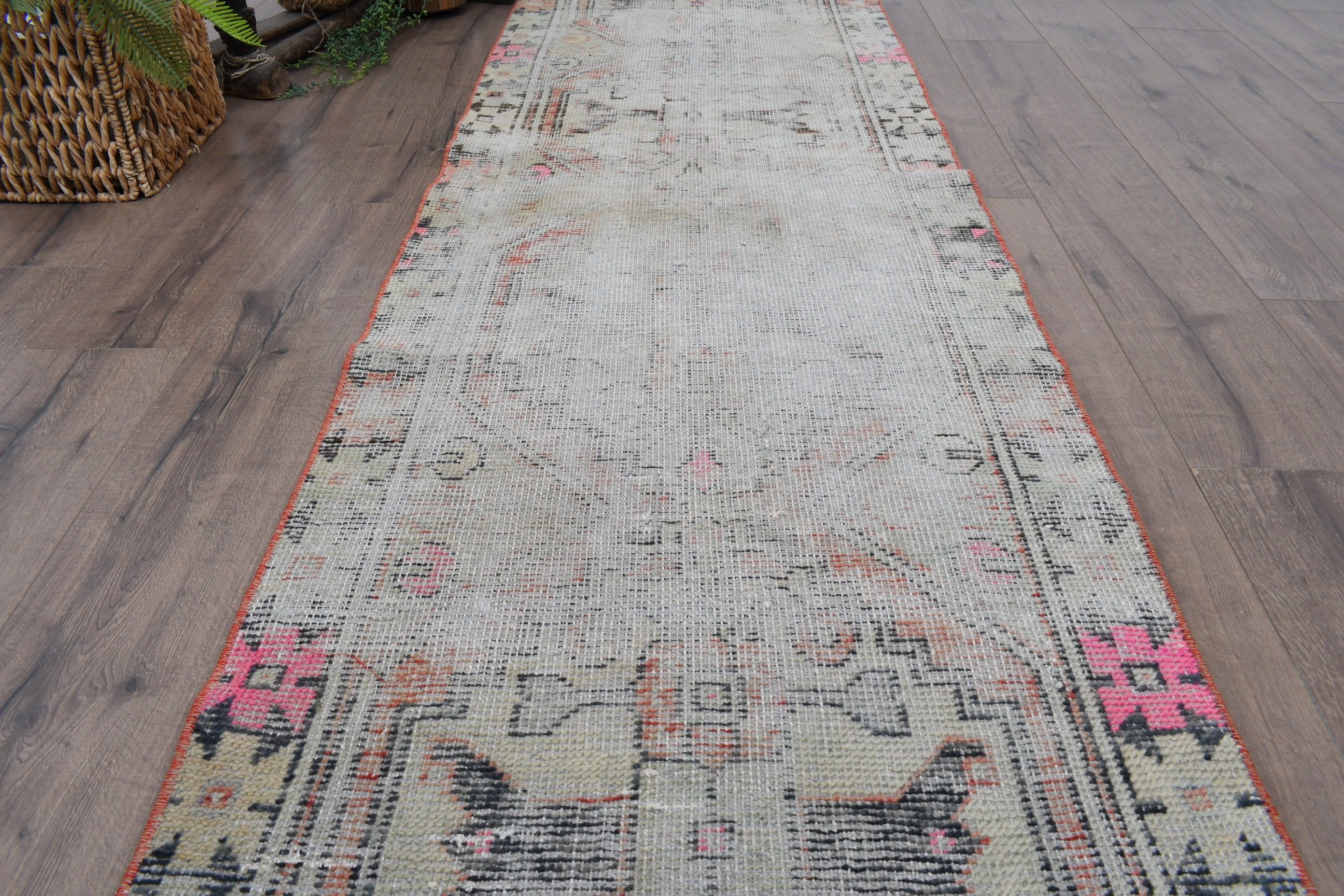 Wool Rug, Rugs for Corridor, Turkish Rugs, Stair Rugs, Hallway Rug, Vintage Rug, Floor Rug, 2.3x8.2 ft Runner Rug, Old Rug, Beige Cool Rug