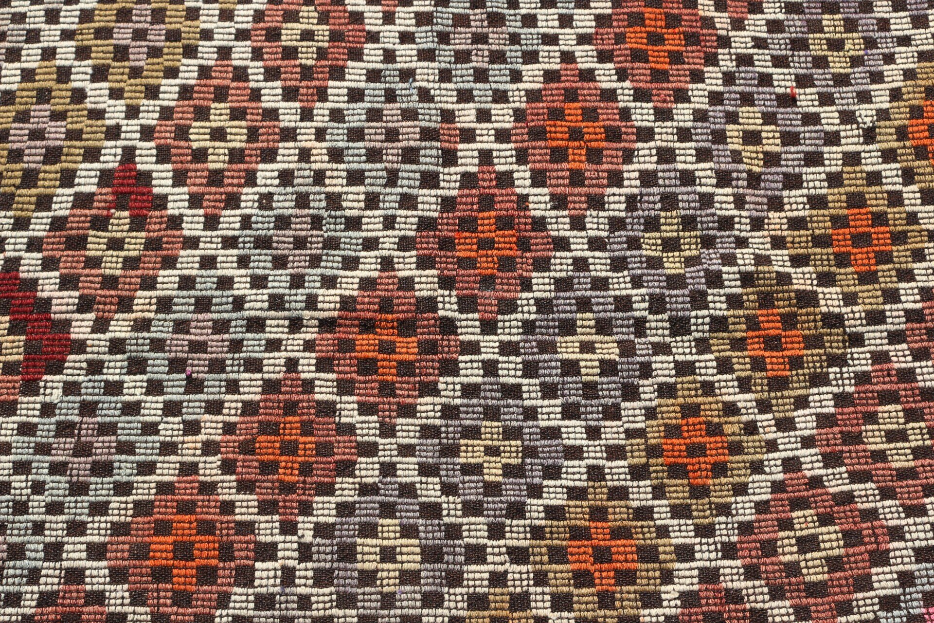 Nostaljik Kilim, Banyo Kilim, Mutfak Kilim, Kahverengi Serin Kilim, Uşak Kilim, 83x112 cm Küçük Kilim, Yatak odası Kilim, Duvar Kilim