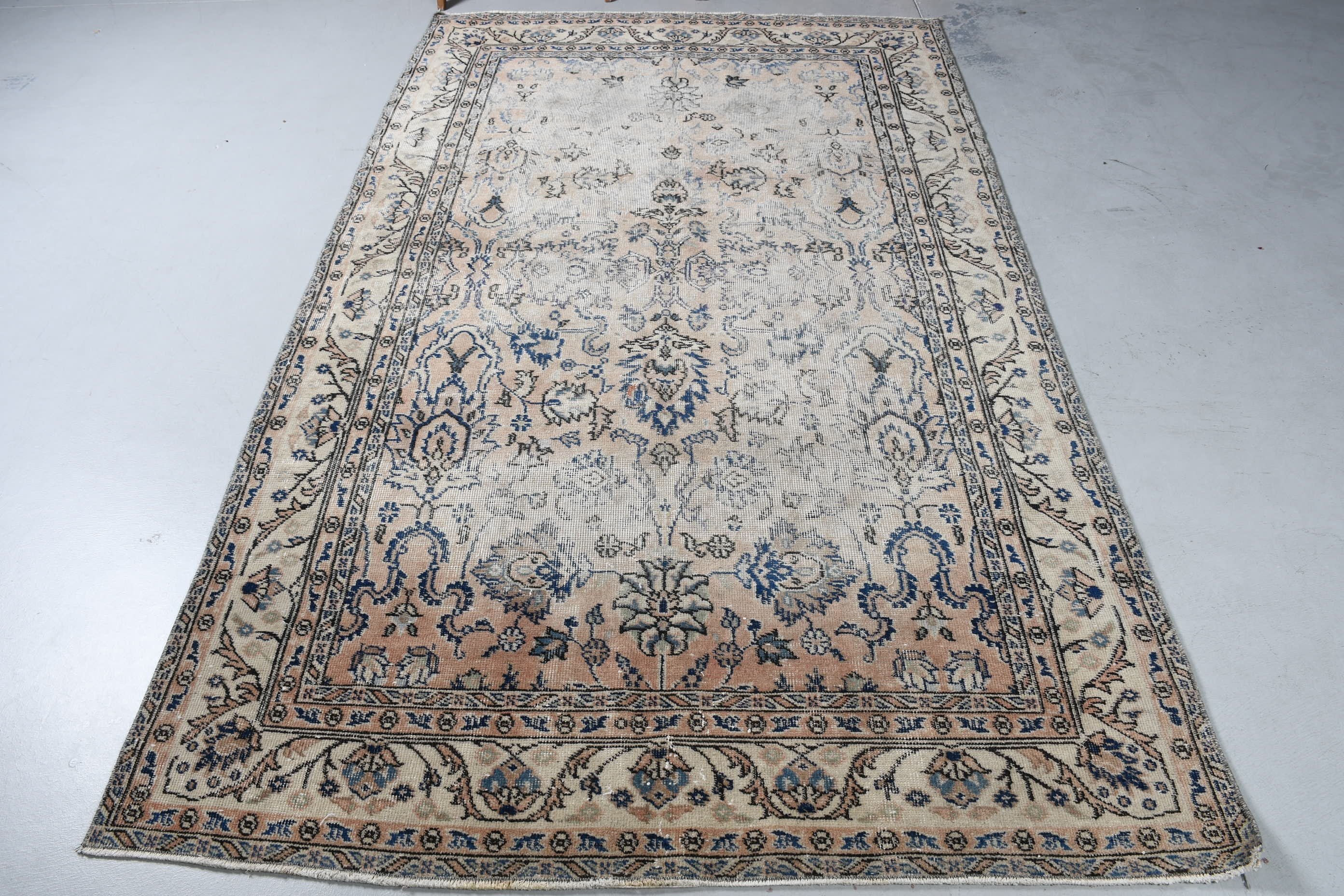 Doğal Halılar, Türk Halısı, Salon Halısı, Oturma Odası Halısı, Kahverengi Mutfak Halıları, Antika Halı, Vintage Halı, 4,9x8,3 ft Büyük Halılar