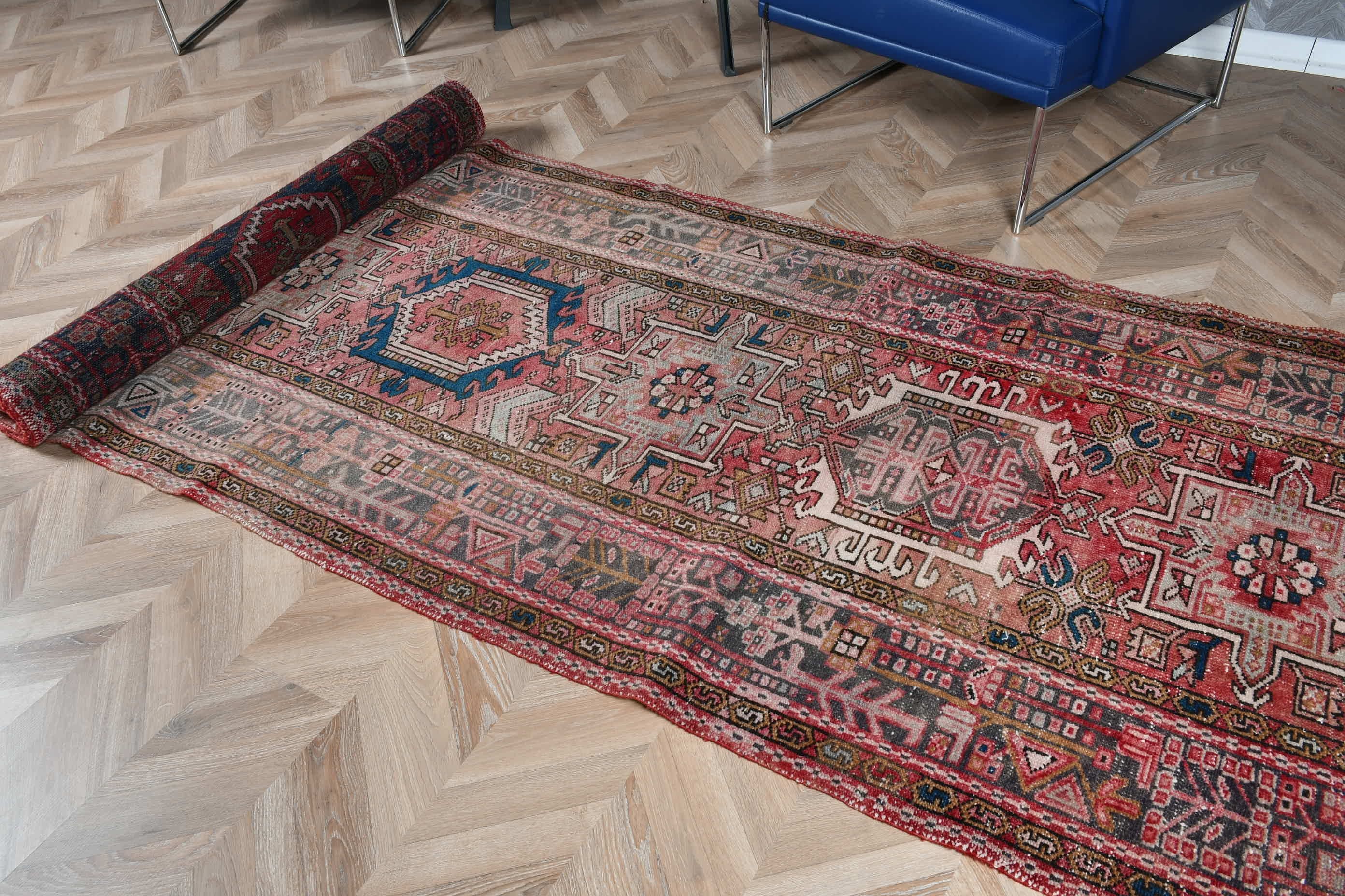 Türk Halısı, Anadolu Halısı, 3.9x14.5 ft Runner Halıları, Yün Halısı, Pembe Oryantal Halısı, Merdiven Halıları, Vintage Halılar, Koridor Halıları, Runner Halıları