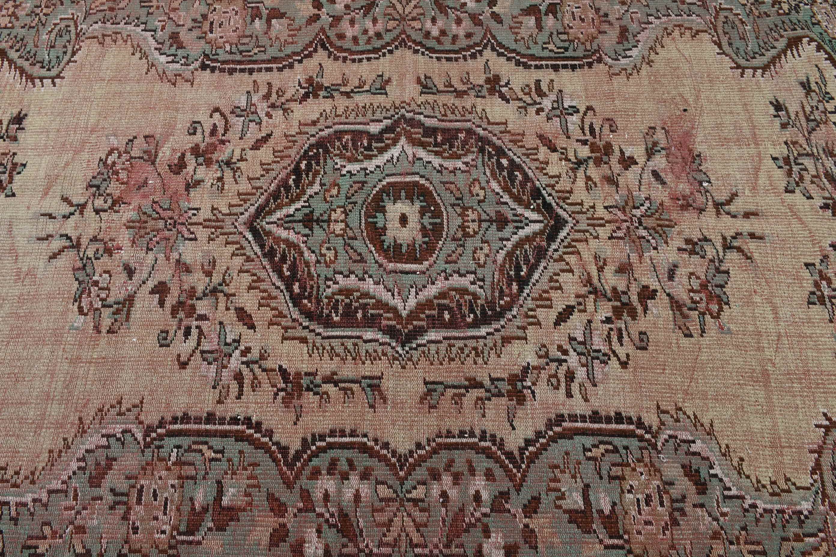 Kahverengi Anadolu Halıları, Oturma Odası Halısı, Soğuk Halı, Boho Halıları, 4,8x7,8 ft Alan Halısı, Vintage Halı, Türk Halıları, Anadolu Halıları, İç Mekan Halıları