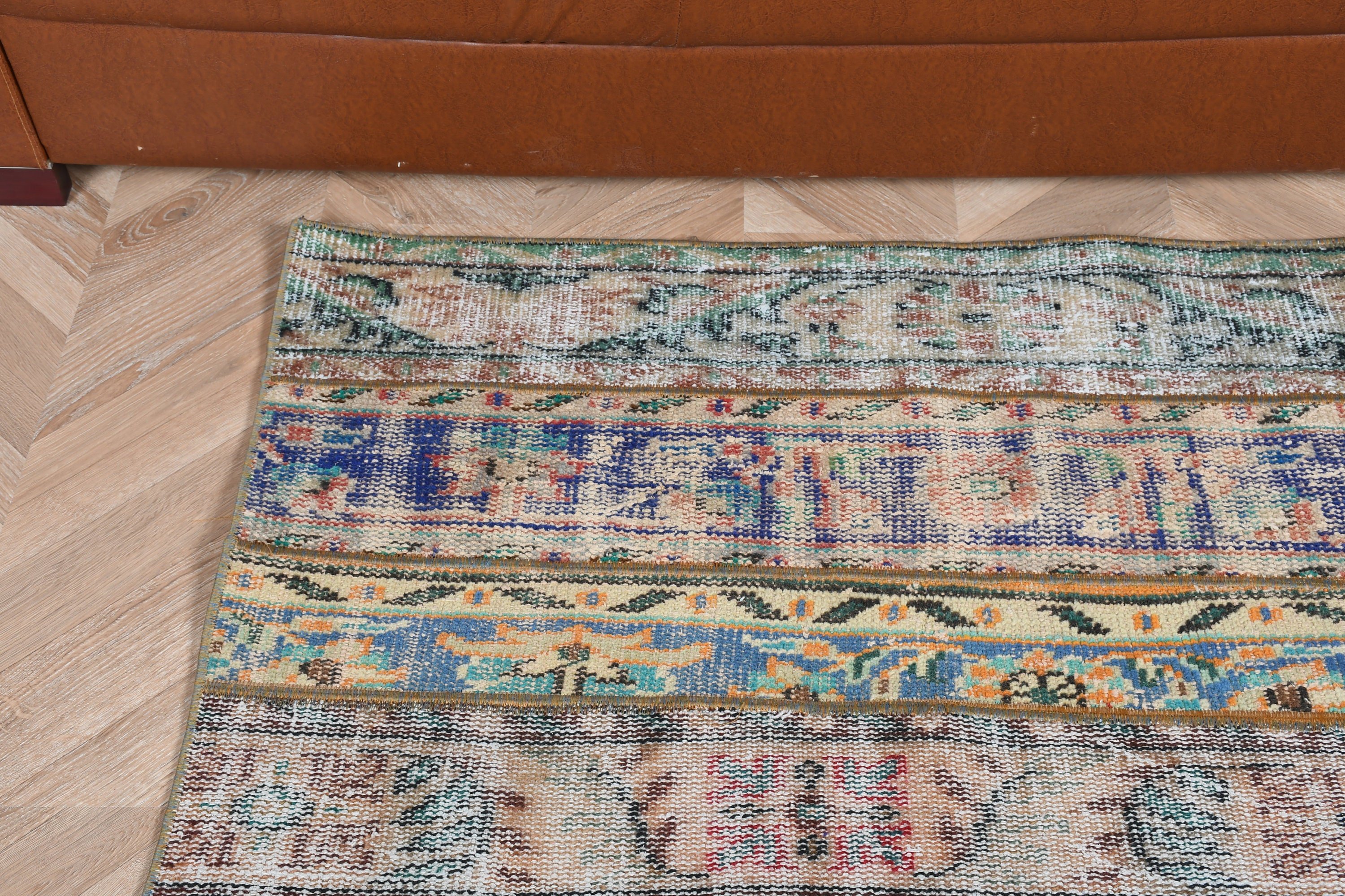 Giriş Halıları, 2.2x4.1 ft Küçük Halı, Mavi Fas Halısı, Fas Halısı, Vintage Halılar, Türk Halısı, Banyo Halısı, Araba Paspası Halıları