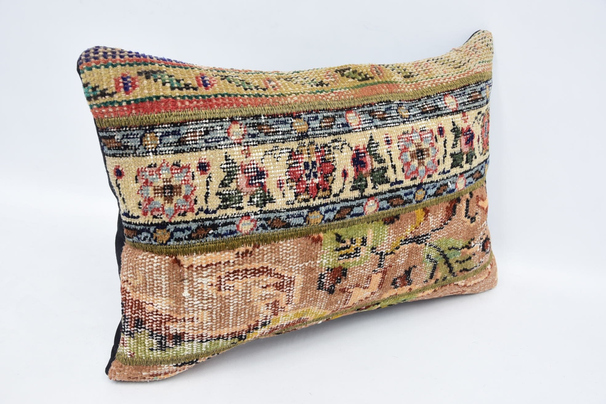 Interior Designer Pillow, 16"x24" Red Cushion Cover, Meditation Pillow Sham, Boho Pillow Sham Cover, Kilim Pillow