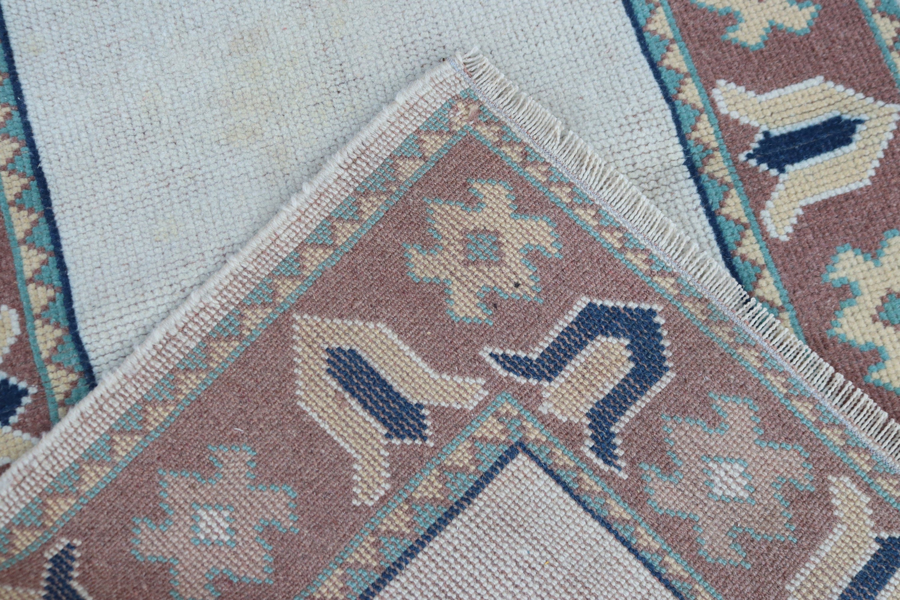 Moroccan Rugs, Turkish Rugs, Beige Geometric Rugs, Floor Rugs, Vintage Rugs, Cool Rug, Small Area Rugs, Kitchen Rugs, 2.6x4.4 ft Small Rugs