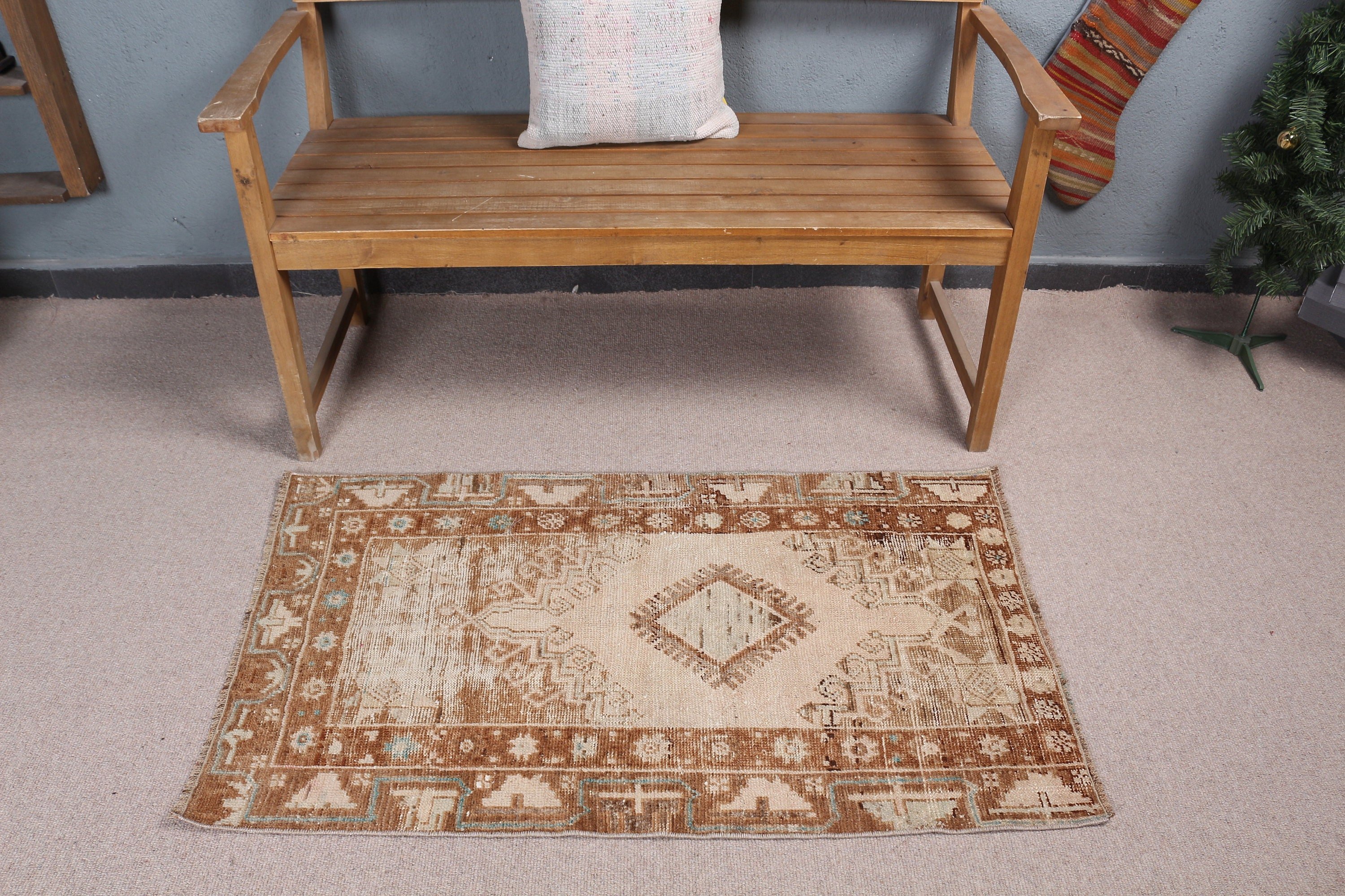 Organic Rugs, Bathroom Rugs, Vintage Rug, Antique Rug, Beige Bedroom Rugs, Kitchen Rugs, Turkish Rug, Oriental Rugs, 2.4x3.9 ft Small Rug