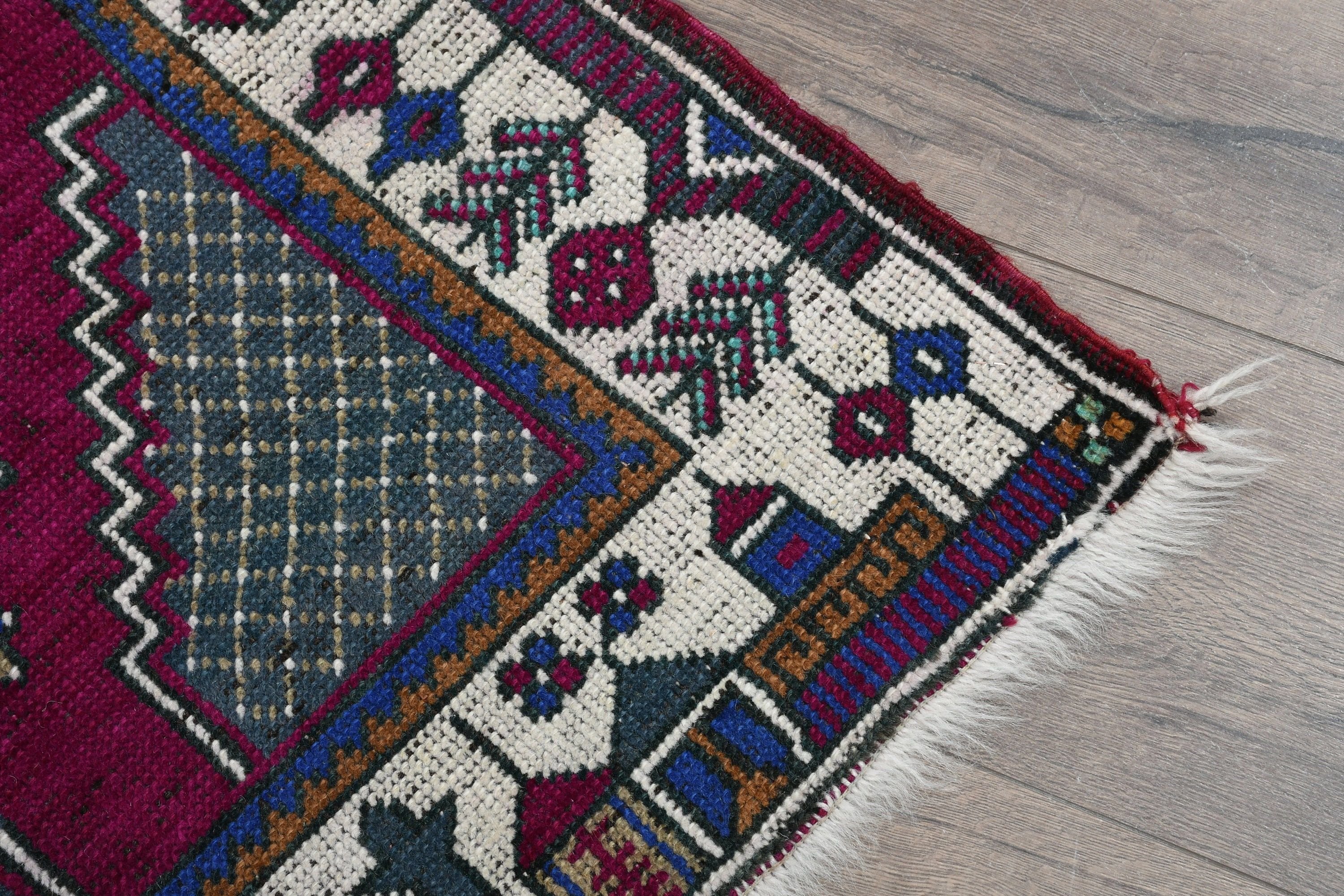 Oriental Rug, 2.4x9.8 ft Runner Rug, Rugs for Runner, Cool Rug, Purple Oriental Rugs, Turkish Rug, Vintage Rug, Stair Rug, Kitchen Rugs