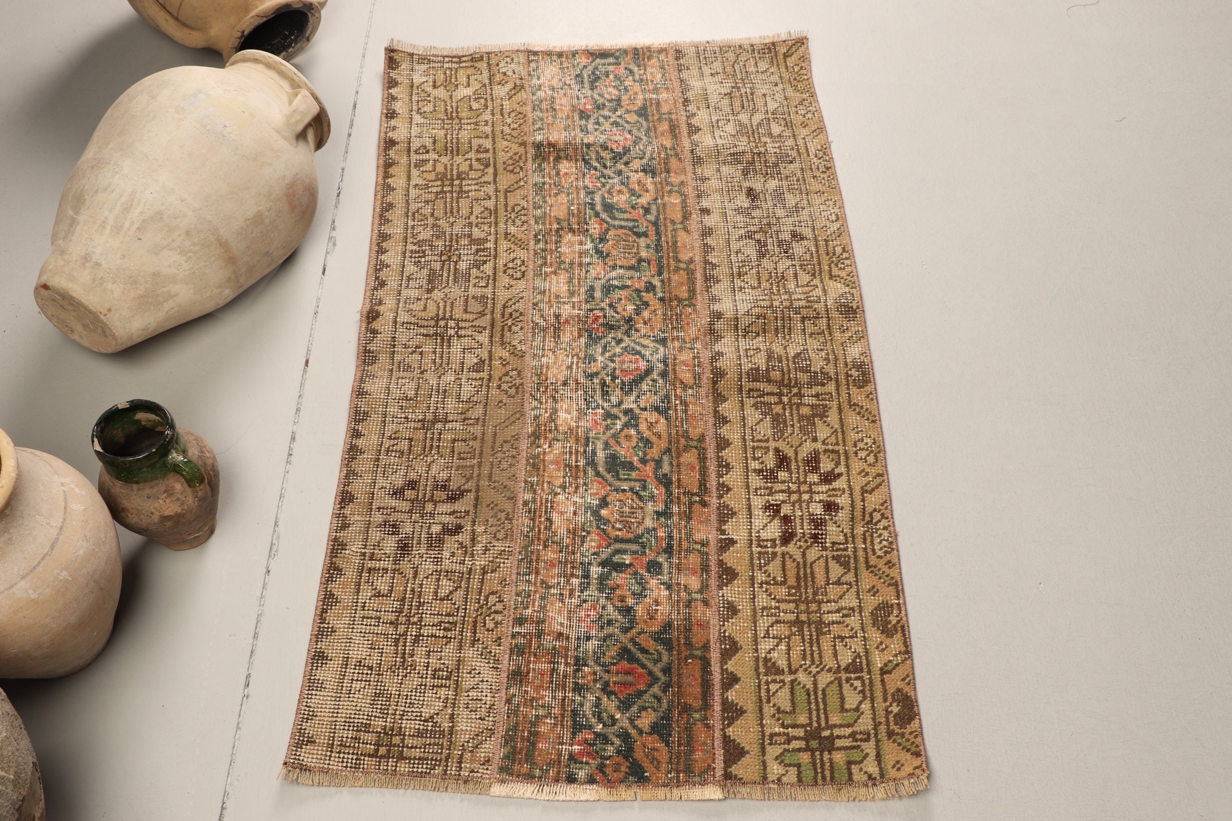 Bath Rug, Turkish Rug, Bedroom Rug, 2.3x4 ft Small Rugs, Kitchen Rug, Rugs for Bath, Green Home Decor Rug, Antique Rug, Vintage Rug