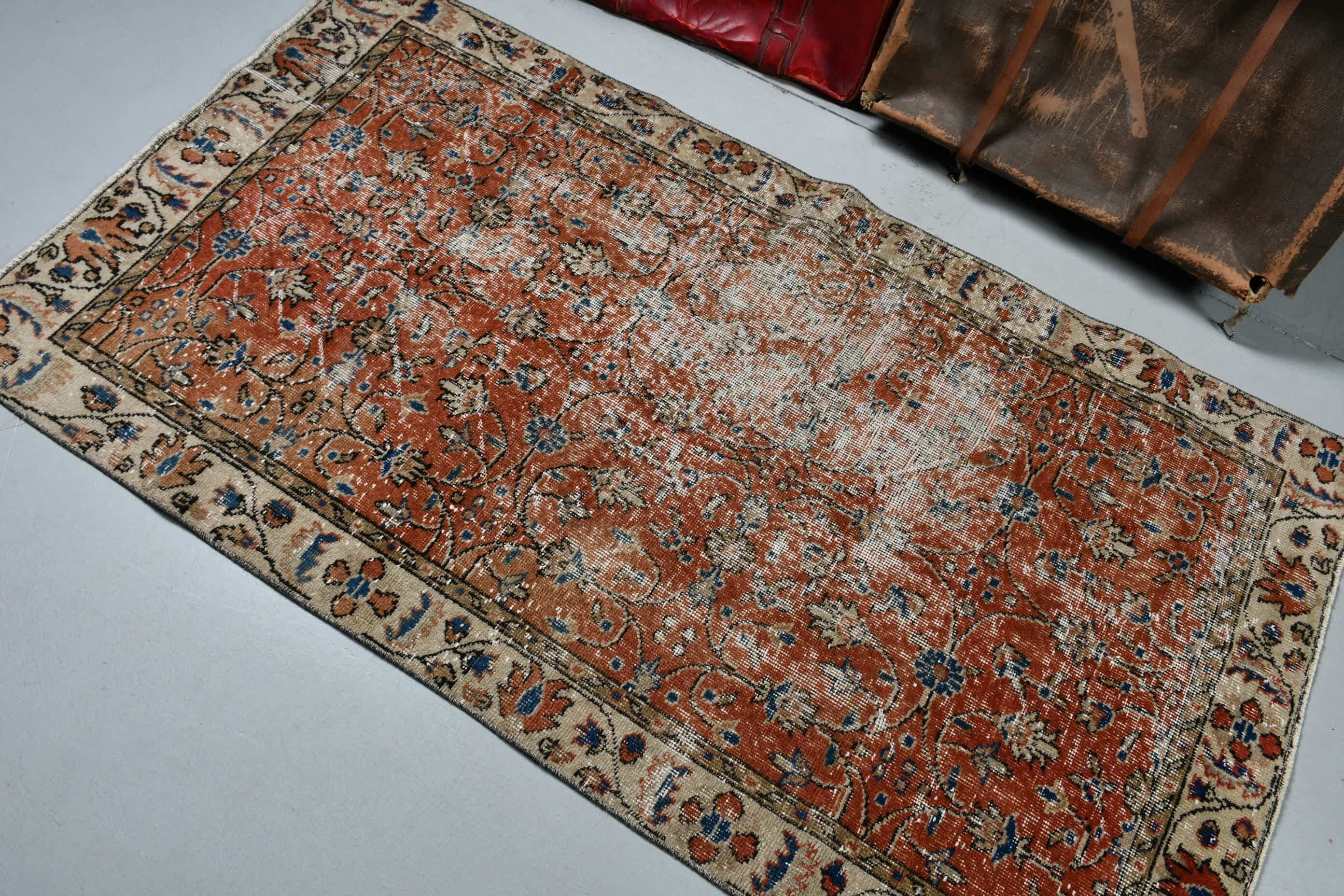 Giriş Halısı, Giriş Halıları, Oryantal Halılar, Türk Halıları, Mutfak Halısı, Vintage Halılar, Kırmızı Oryantal Halılar, 3,3x6,1 ft Vurgu Halısı