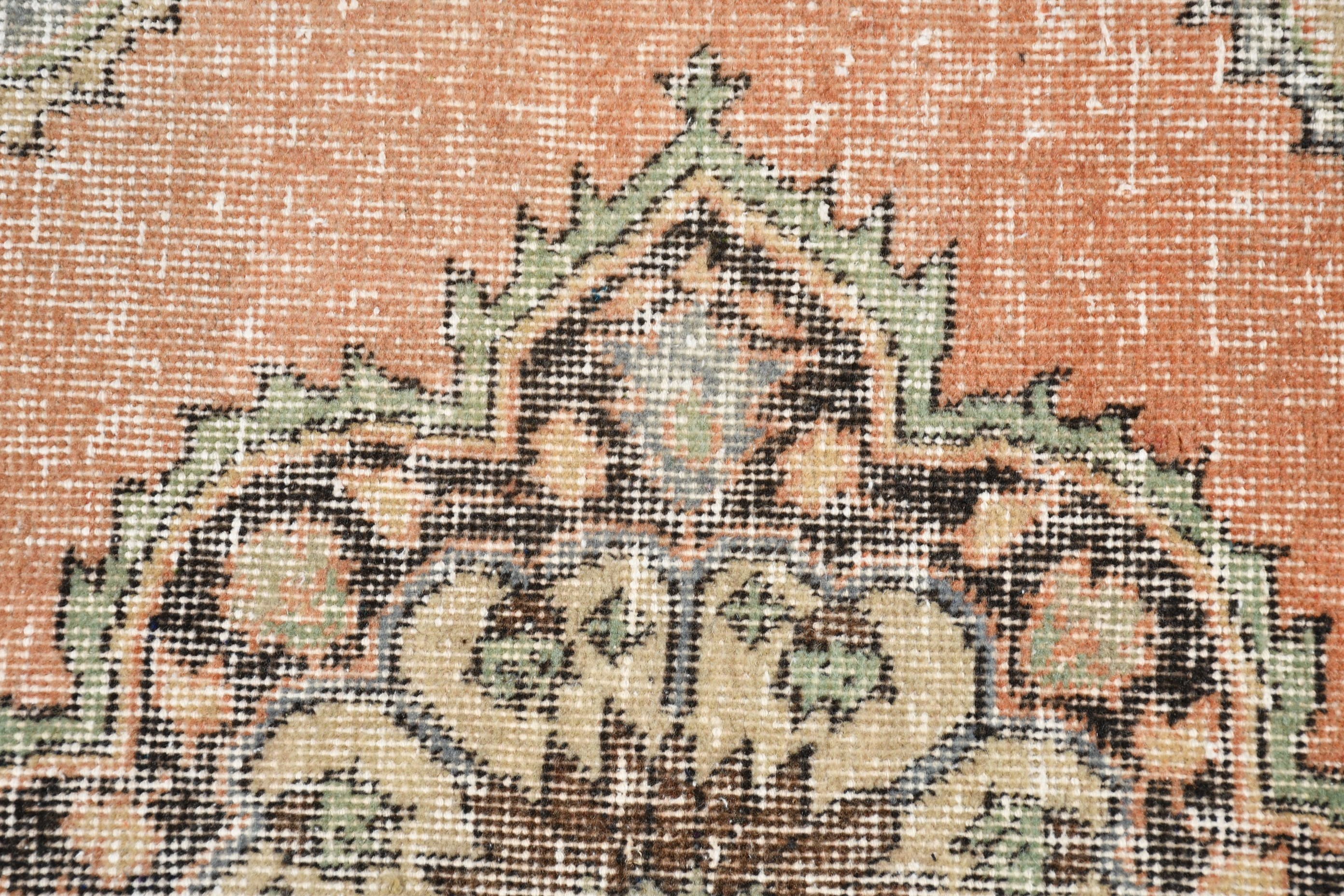 Orange Oriental Rug, Vintage Rug, Moroccan Rugs, Turkish Rugs, Bedroom Rugs, 4.2x12.7 ft Runner Rug, Stair Rug, Kitchen Rug, Old Rug