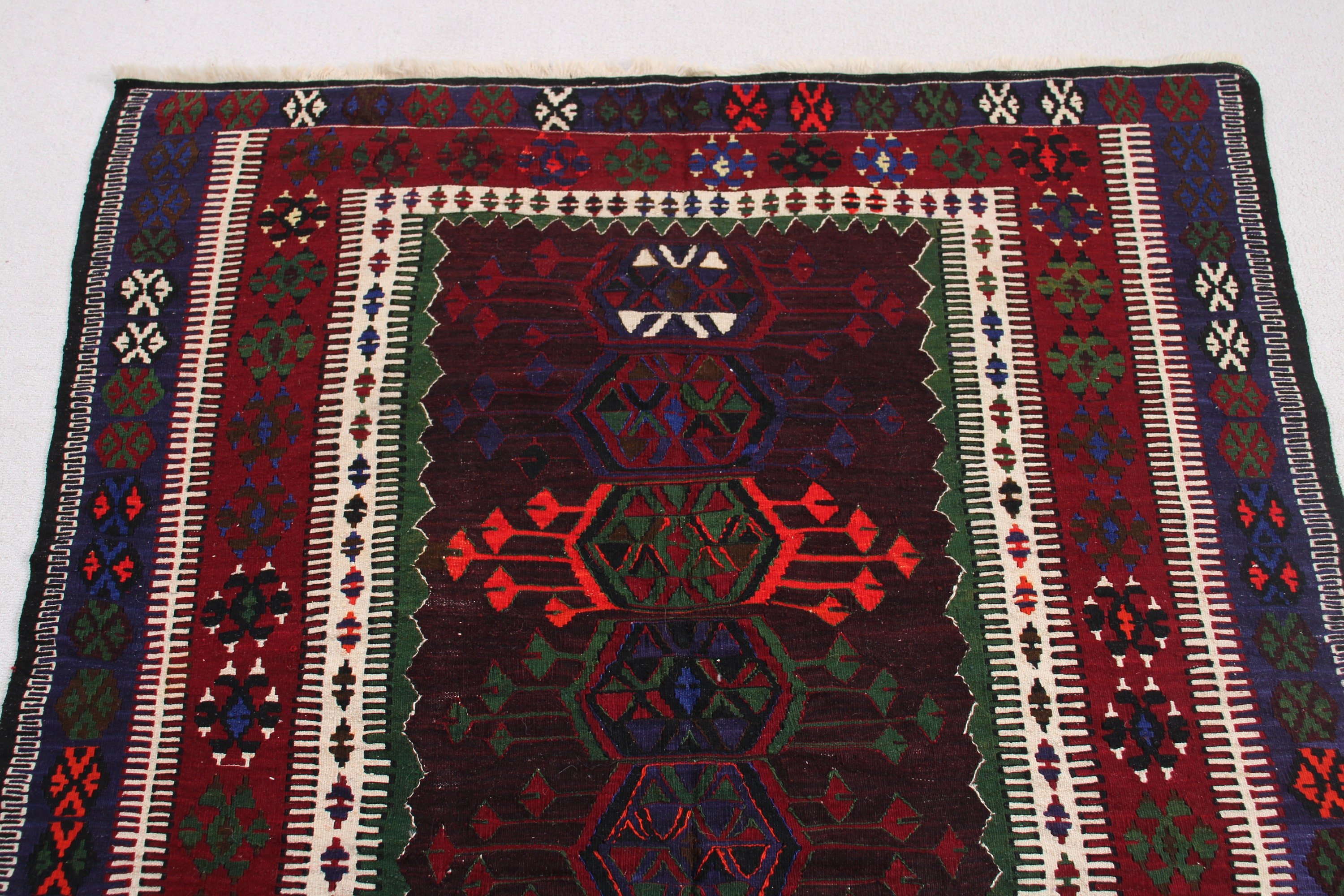 İç Mekan Halısı, Kilim, Vintage Halılar, 4,7x6,1 ft Alan Halıları, Açıklama Halıları, El Dokuma Halı, Türk Halısı, Yemek Odası Halısı, Mor Boho Halısı