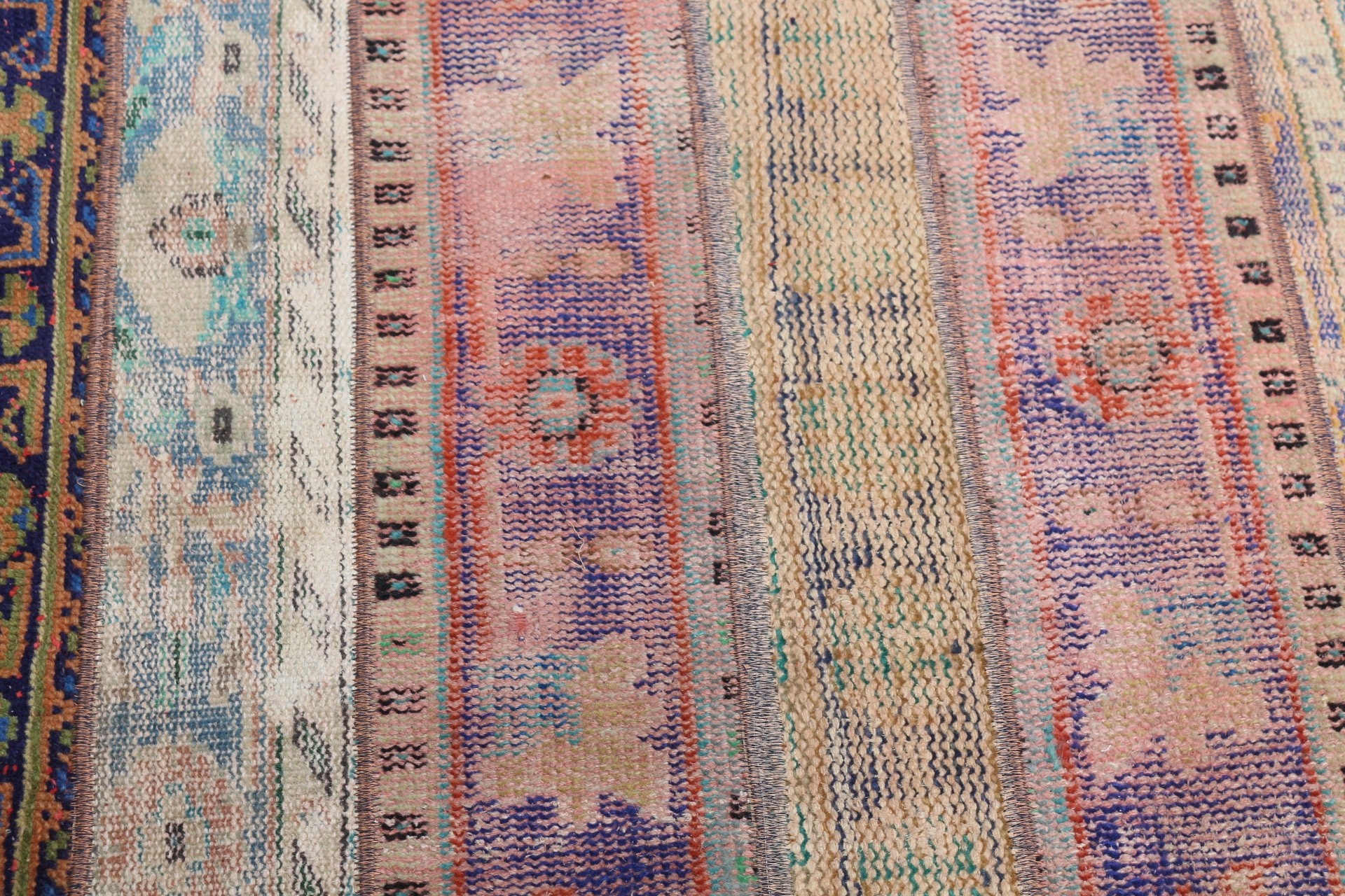 Koridor Halısı, Vintage Halılar, 2.3x6.4 ft Runner Halısı, Yatak Odası Halısı, Oushak Halıları, Runner Halıları, Türk Halıları, Merdiven Halısı, Mavi Antika Halılar