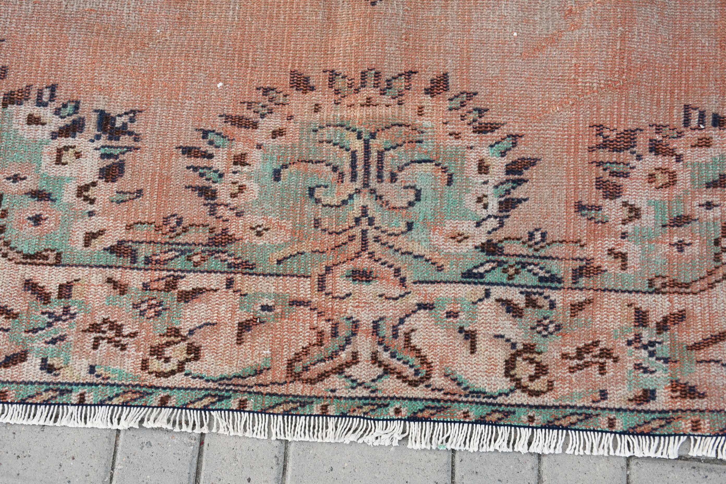 Vintage Rug, Bedroom Rugs, Orange Moroccan Rugs, Dining Room Rugs, Kitchen Rug, 5.6x9.3 ft Large Rug, Anatolian Rugs, Turkish Rug, Art Rug